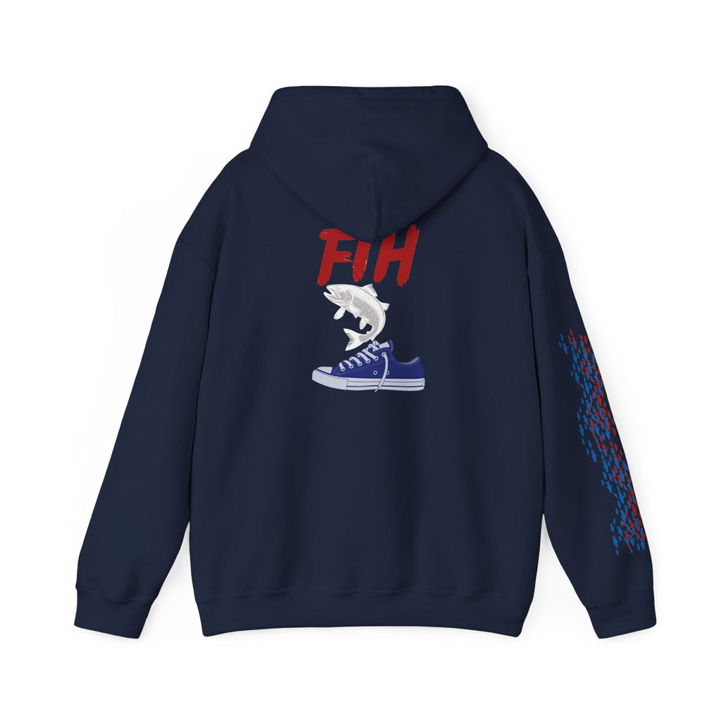 Fishing Patriotic Hoodie, American Flag Sweatshirt, Fisherman Gift, Outdoor Fishing Apparel, USA Pride Jumper