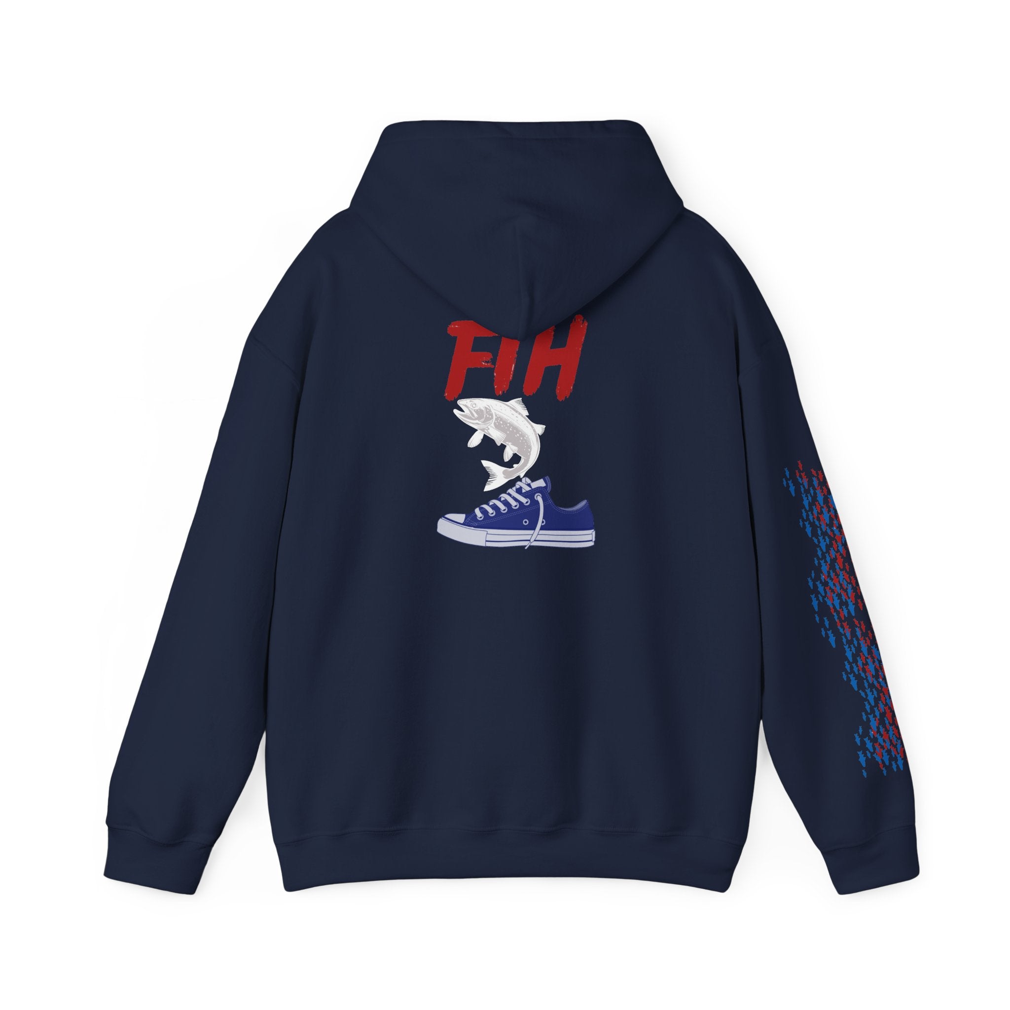 Fishing Patriotic Hoodie, American Flag Sweatshirt, Fisherman Gift, Outdoor Fishing Apparel, USA Pride Jumper