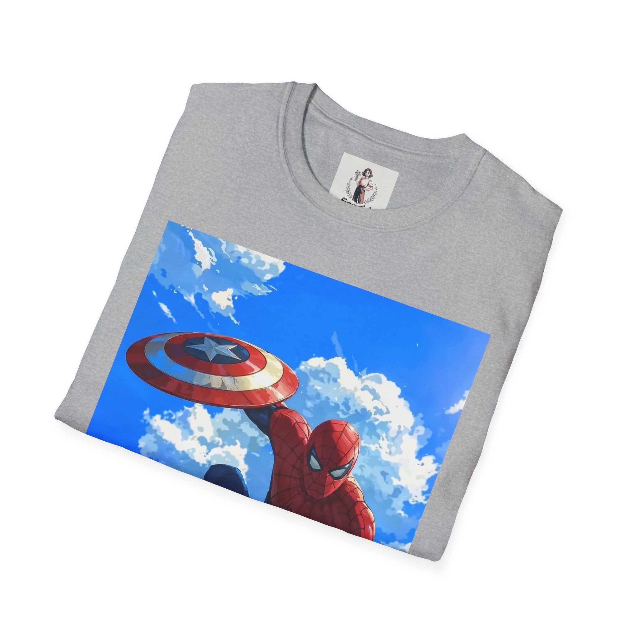 Spiderman Superhero Marvel Unisex Softstyle T-Shirt, Comic Book Tee, Geeky Clothing, Cosplay Costume Top