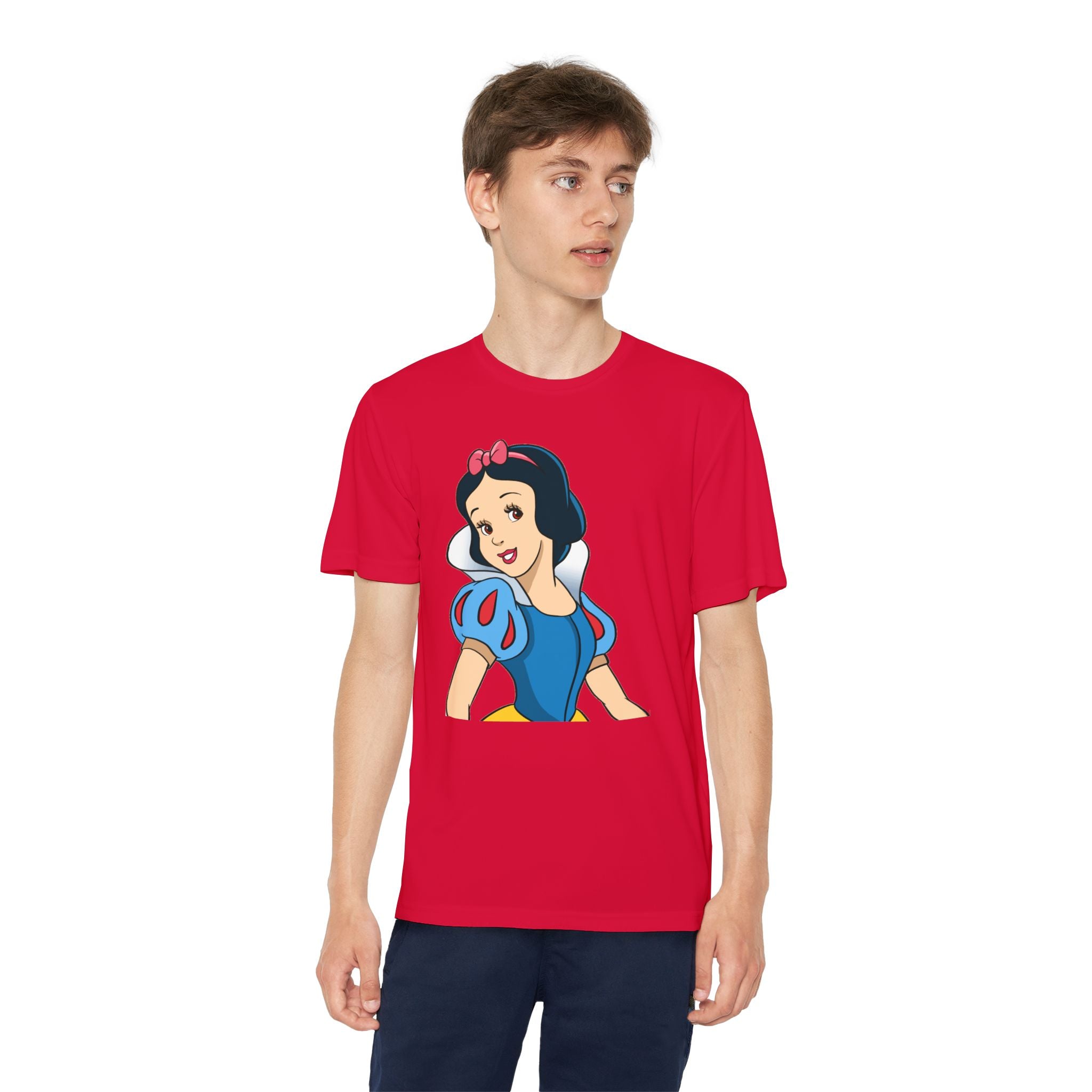 Snow White Youth T-Shirt Sports Graphic Tee, Cool Athletic Shirt for Kids, Perfect for Sports Events, Team Spirit