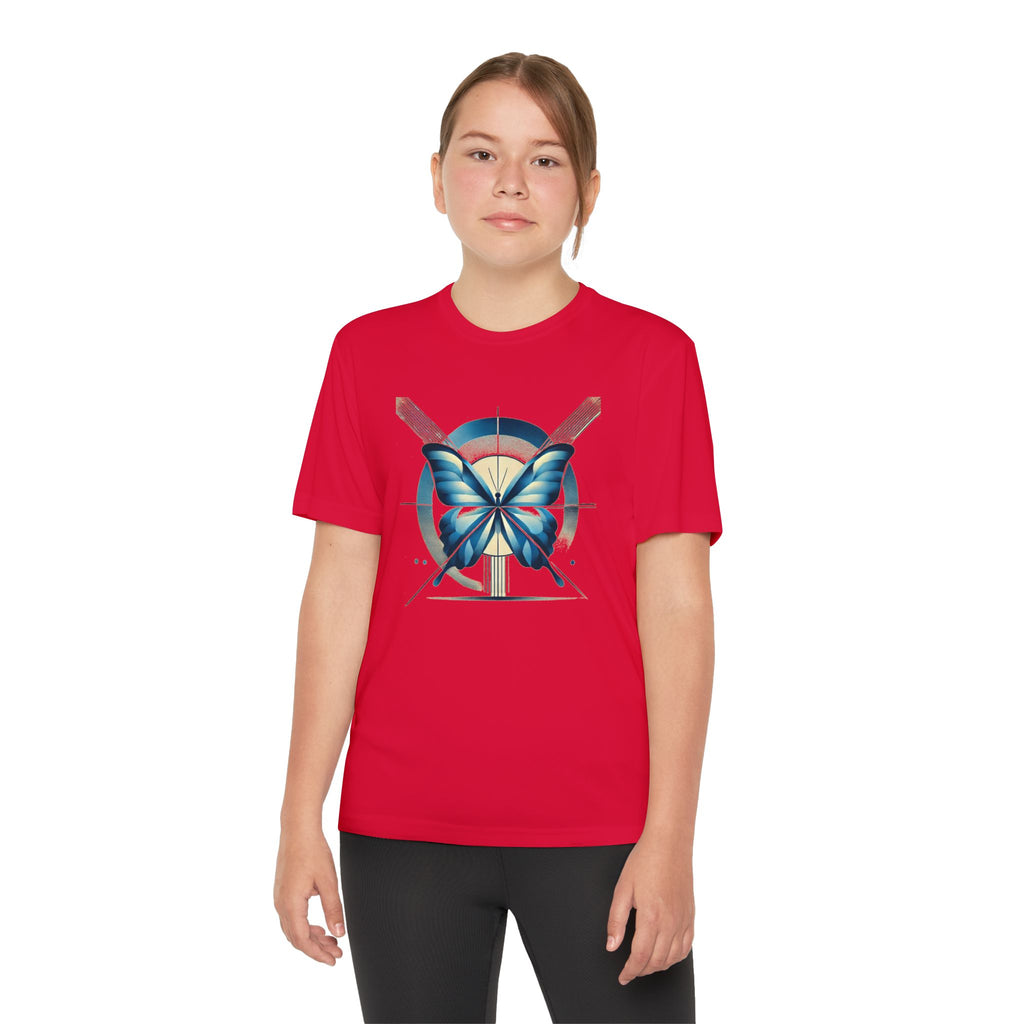 Butterffy Youth T-Shirt Sports Graphic Tee, Cool Athletic Shirt for Kids, Perfect for Sports Events, Team Spirit