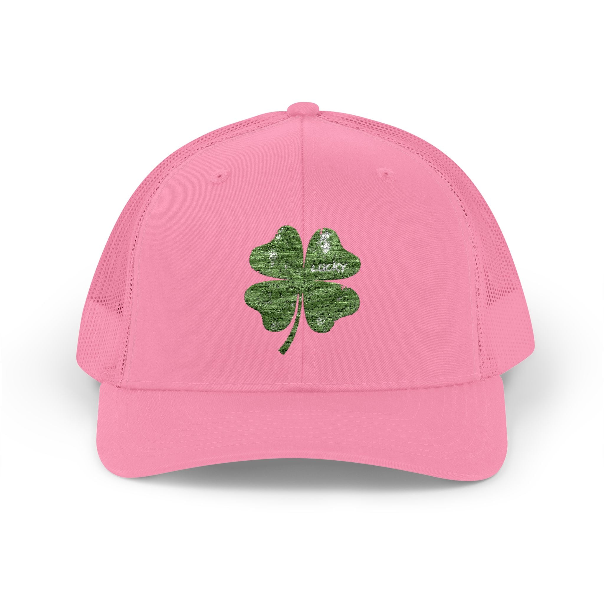 St. Patrick's Day Lucky 4-Leaf Clover Snapback Trucker Cap