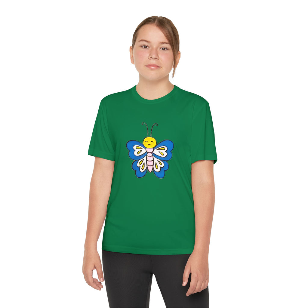 Butterffy Youth T-Shirt Sports Graphic Tee, Cool Athletic Shirt for Kids, Perfect for Sports Events, Team Spirit