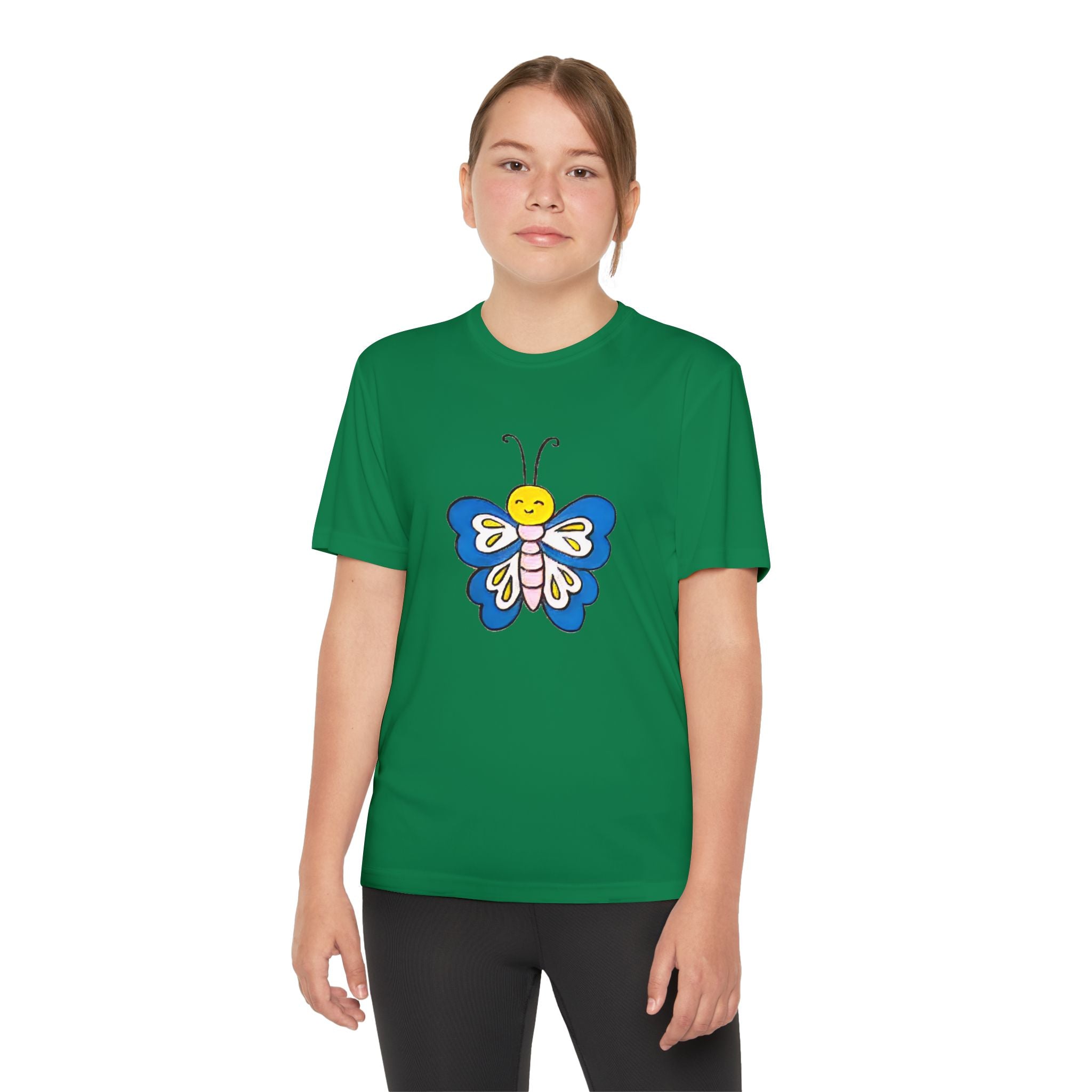 Butterffy Youth T-Shirt Sports Graphic Tee, Cool Athletic Shirt for Kids, Perfect for Sports Events, Team Spirit