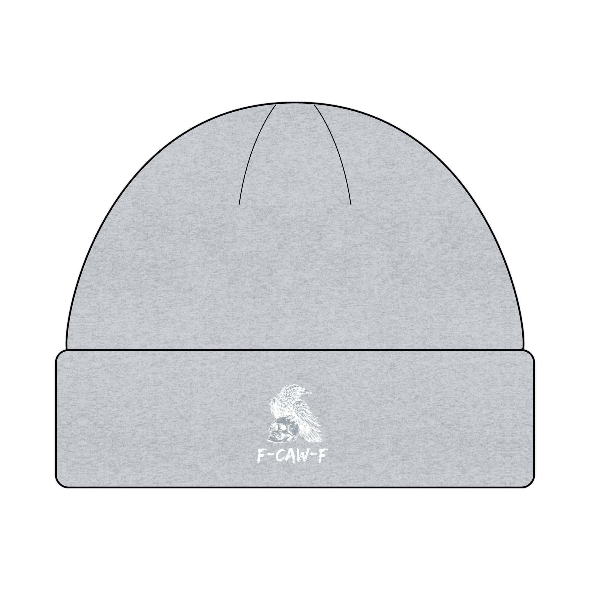 F-CAW-F Beanie Hat - Knit Winter Cap, Warm Headwear, Cozy Skull Cap, Cute Slouchy Beanie, Stylish Knit Beanie