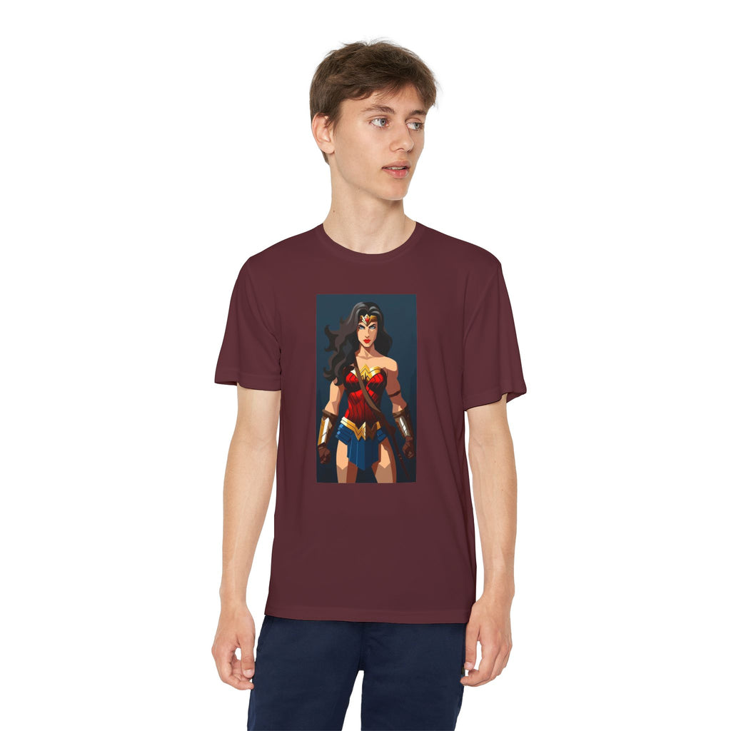 Superhero Youth T-Shirt Sports Graphic Tee, Cool Athletic Shirt for Kids