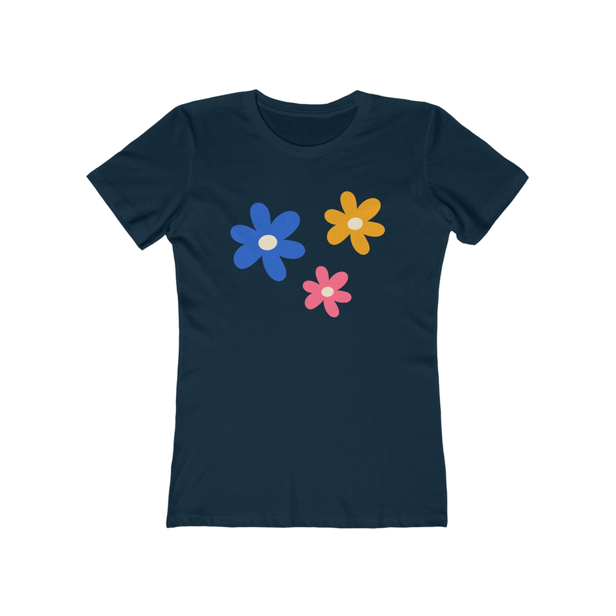 Flower Women's Tshirt, Floral Graphic Tee, Casual Top for Her, Spring Blossom Shirt, Botanical Print Blouse