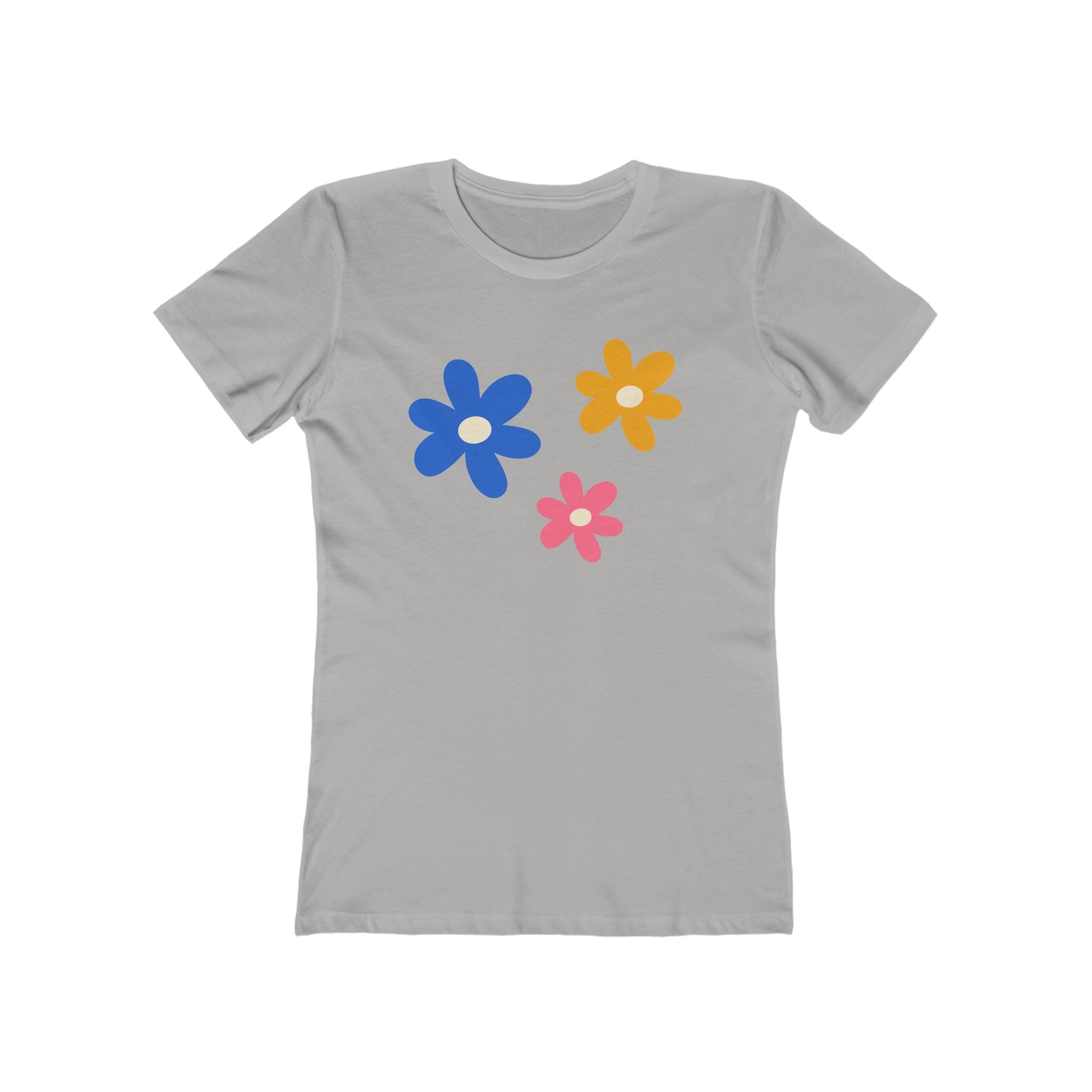 Flower Women's Tshirt, Floral Graphic Tee, Casual Top for Her, Spring Blossom Shirt, Botanical Print Blouse