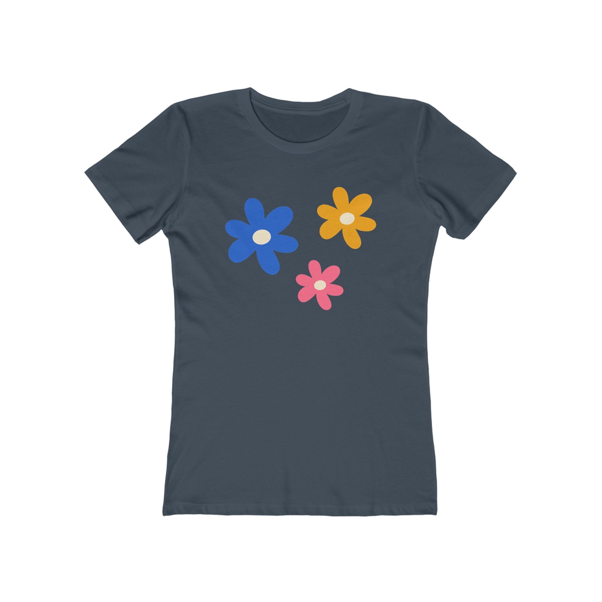 Flower Women's Tshirt, Floral Graphic Tee, Casual Top for Her, Spring Blossom Shirt, Botanical Print Blouse