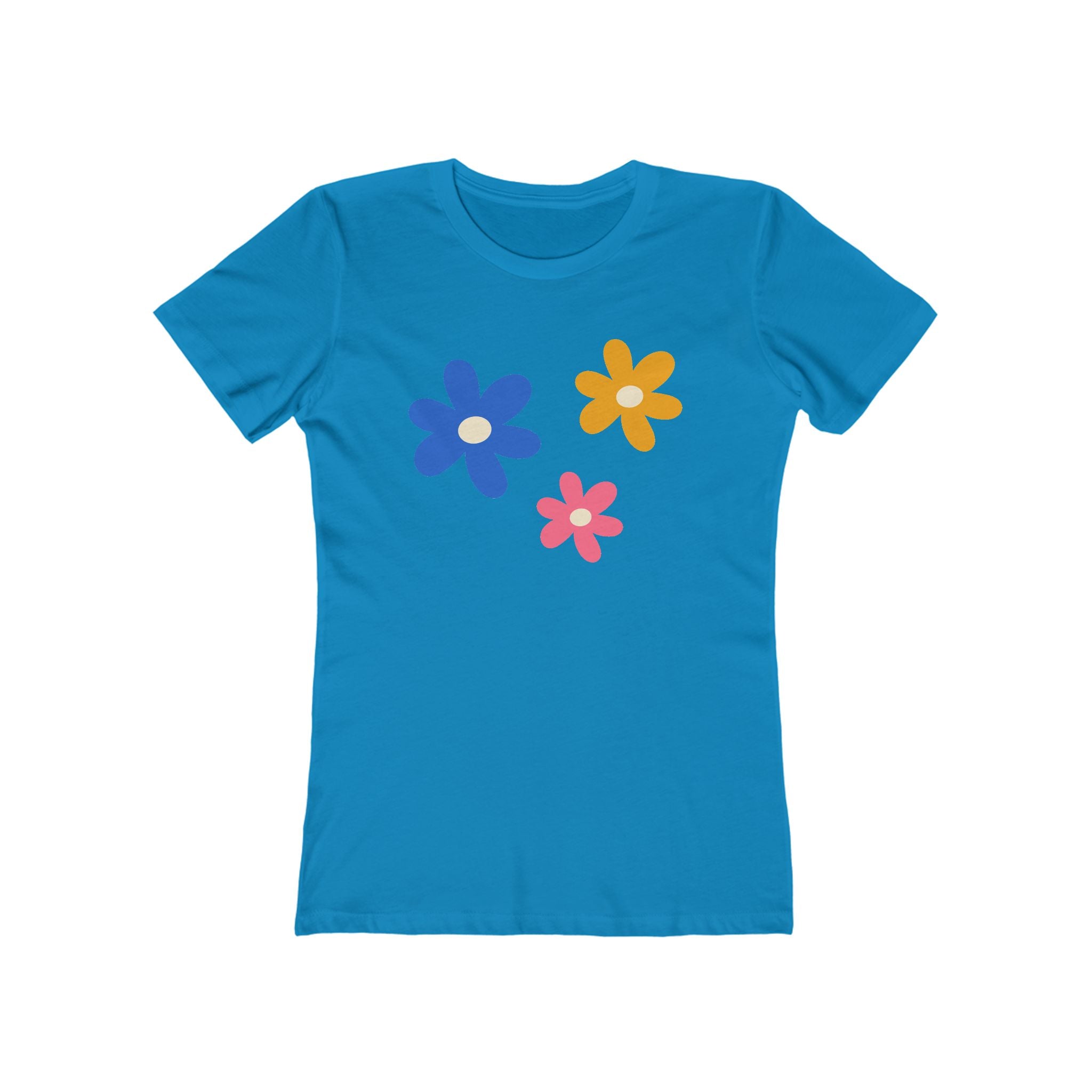 Flower Women's Tshirt, Floral Graphic Tee, Casual Top for Her, Spring Blossom Shirt, Botanical Print Blouse