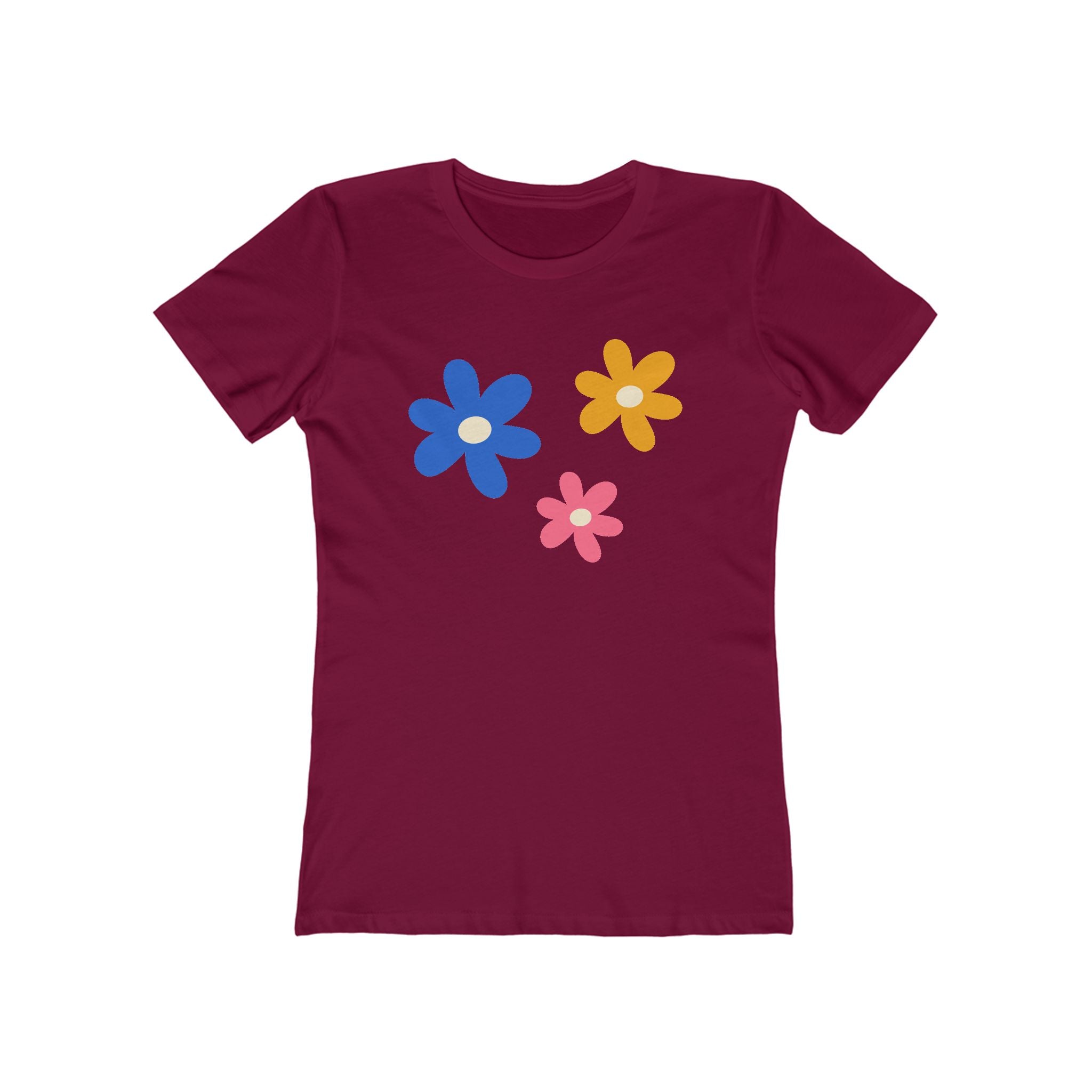Flower Women's Tshirt, Floral Graphic Tee, Casual Top for Her, Spring Blossom Shirt, Botanical Print Blouse