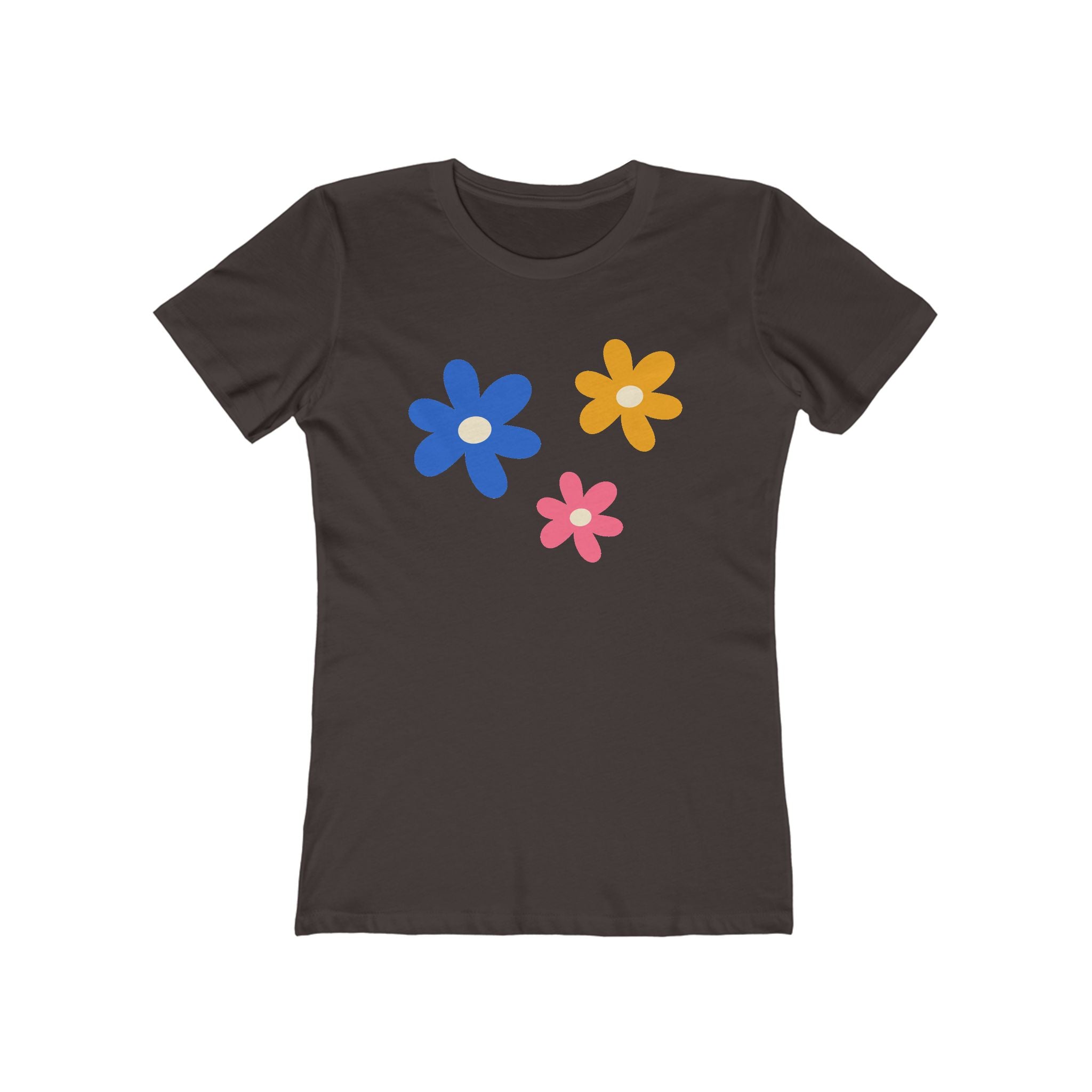 Flower Women's Tshirt, Floral Graphic Tee, Casual Top for Her, Spring Blossom Shirt, Botanical Print Blouse