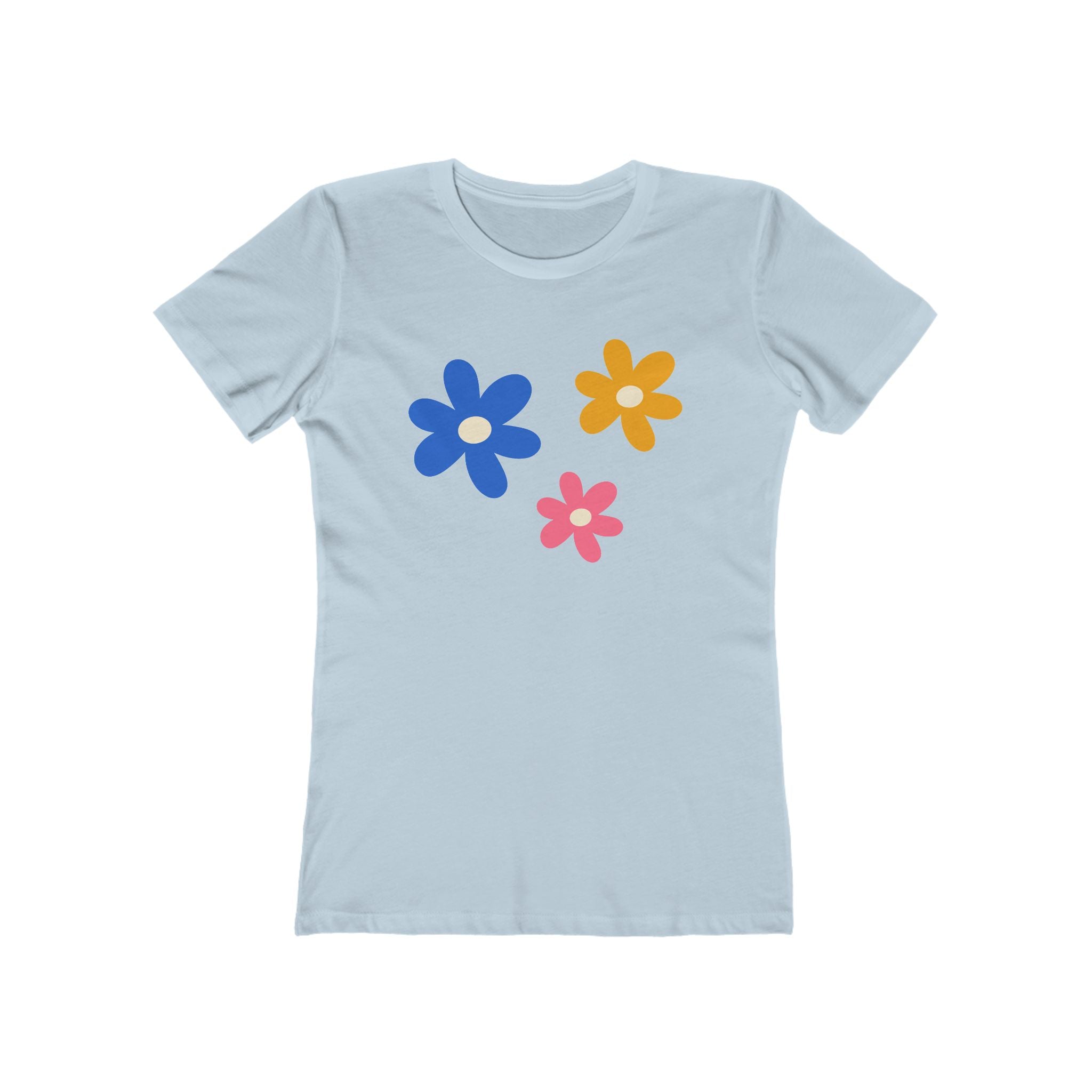 Flower Women's Tshirt, Floral Graphic Tee, Casual Top for Her, Spring Blossom Shirt, Botanical Print Blouse
