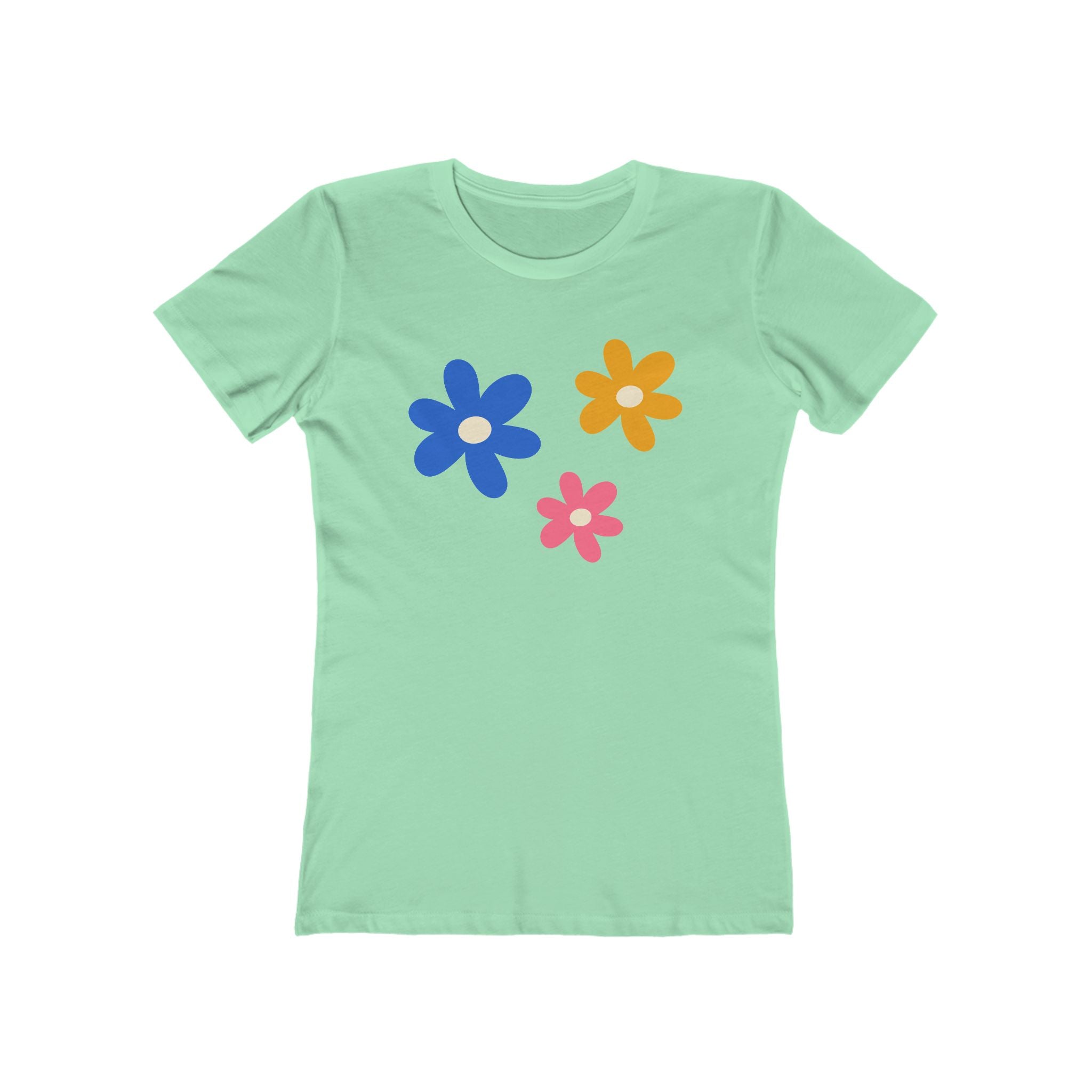 Flower Women's Tshirt, Floral Graphic Tee, Casual Top for Her, Spring Blossom Shirt, Botanical Print Blouse