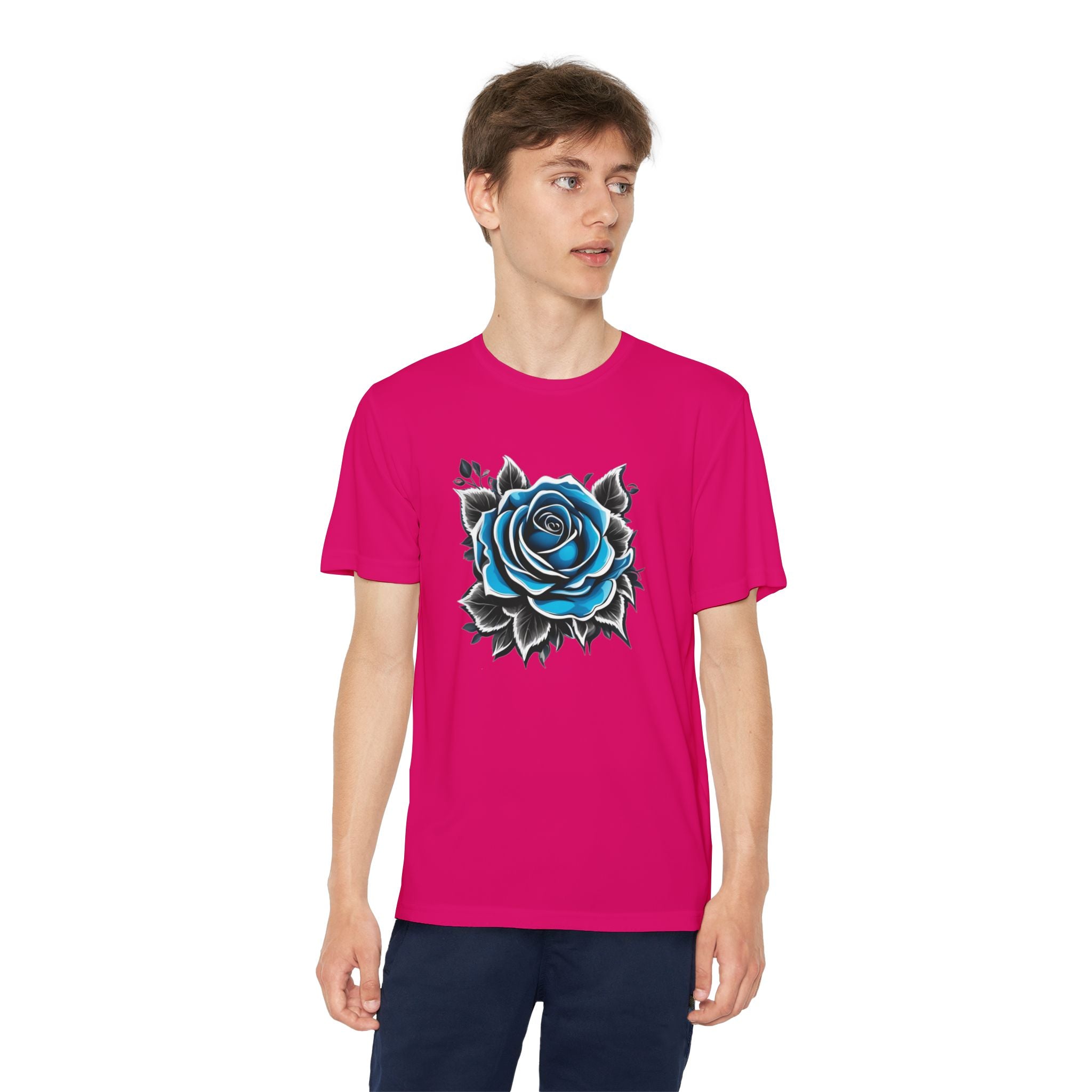 Flower Youth T-Shirt Sports Graphic Tee, Cool Athletic Shirt for Kids