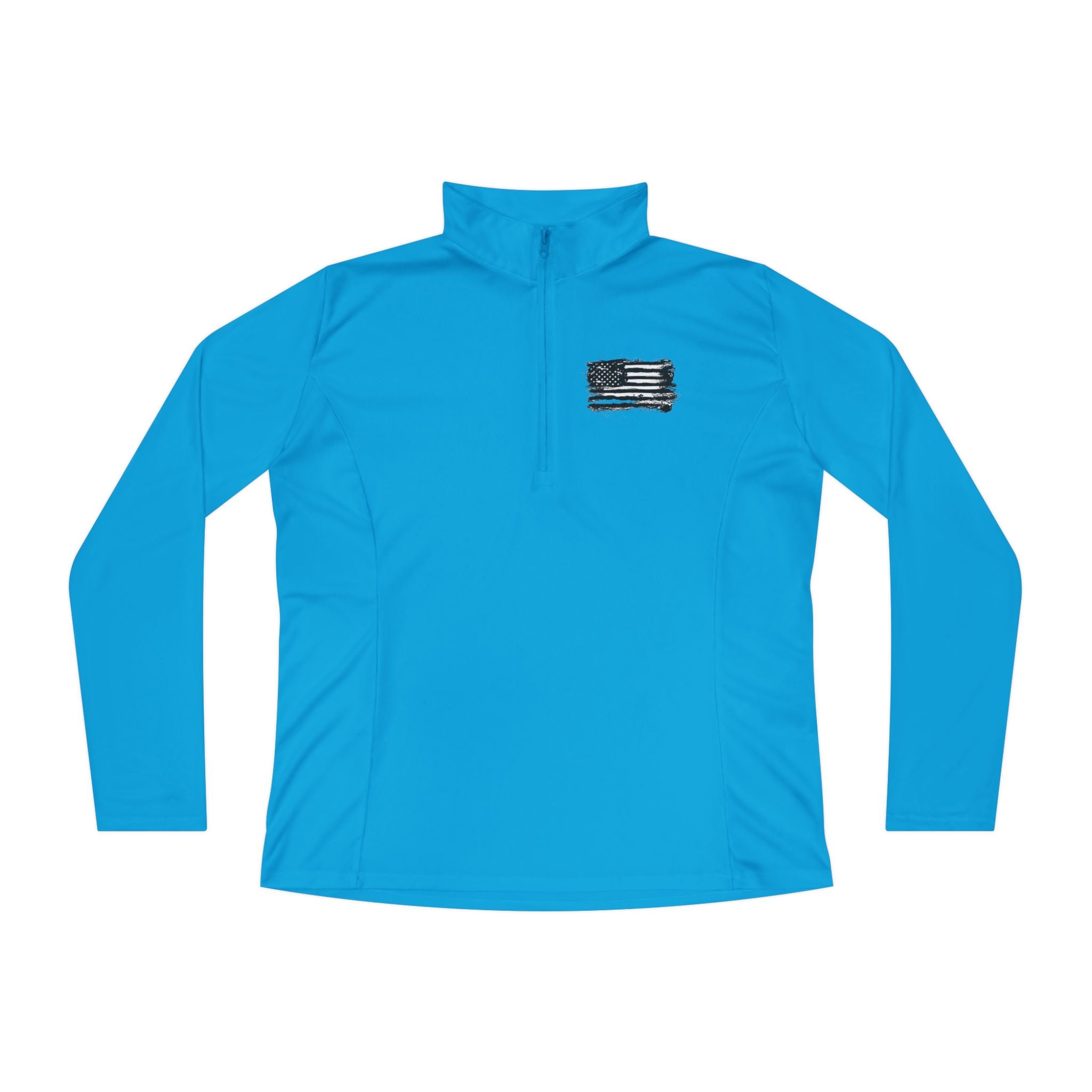 Ladies Quarter-Zip Pullover with Motivational Running Design, Athletic Apparel, Activewear, Sportswear, Fitness Gift, Running Top
