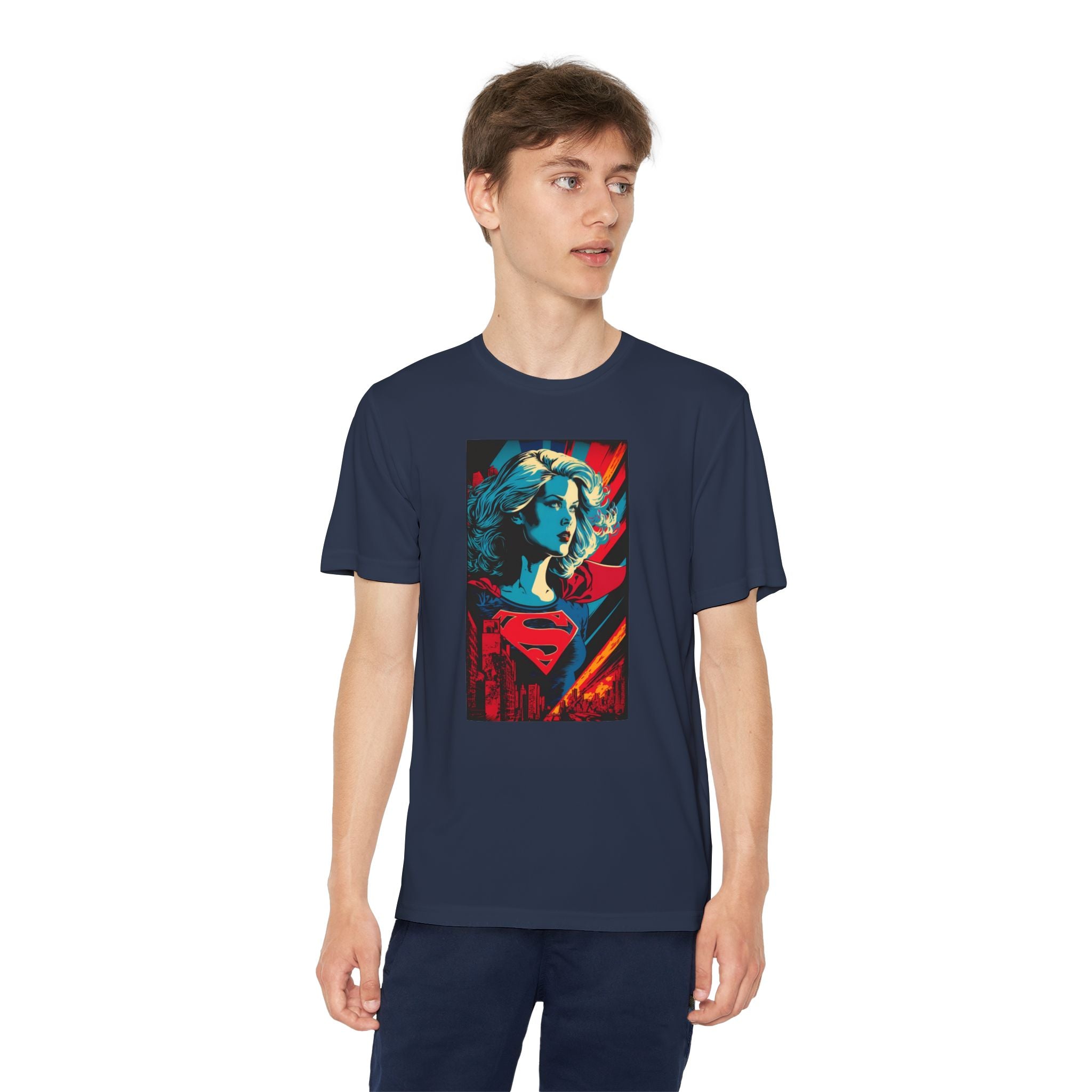 Superhero Youth T-Shirt Sports Graphic Tee, Cool Athletic Shirt for Kids