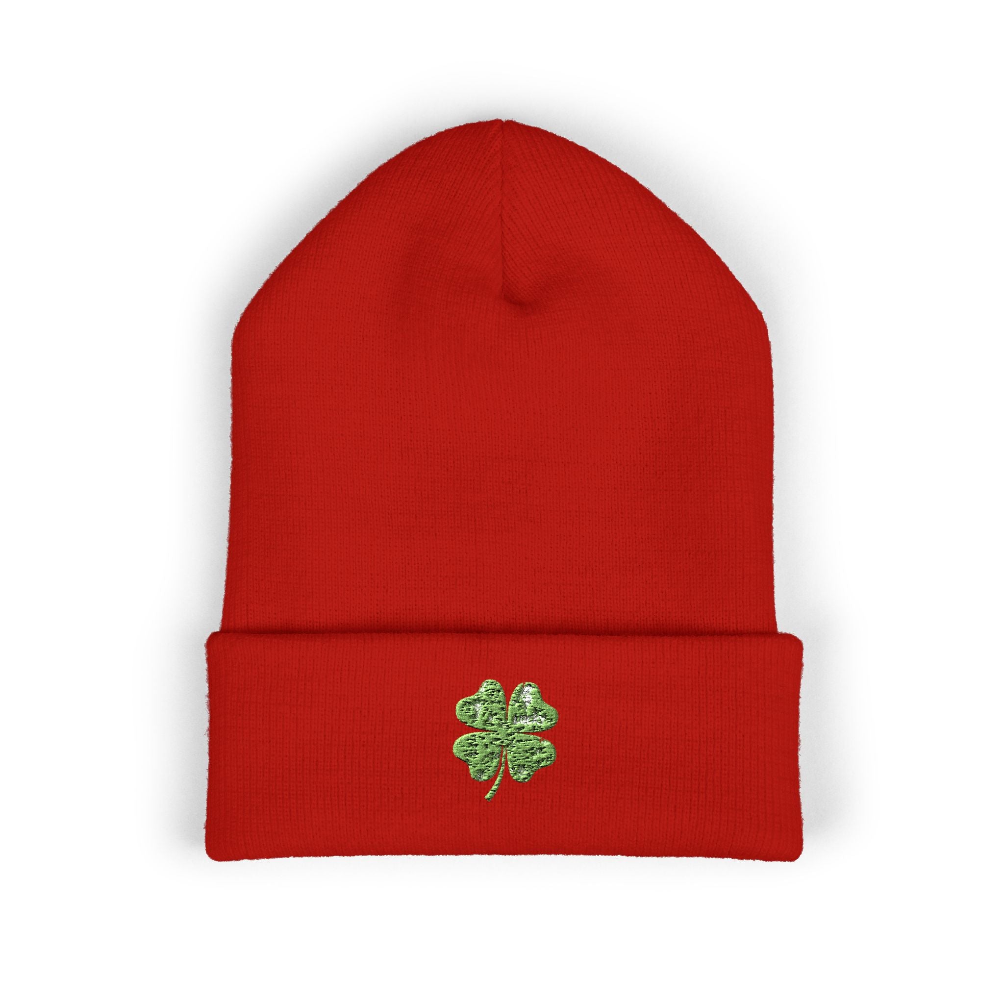 St. Patrick's Day 4-Leaf Clover Embroidered Beanie