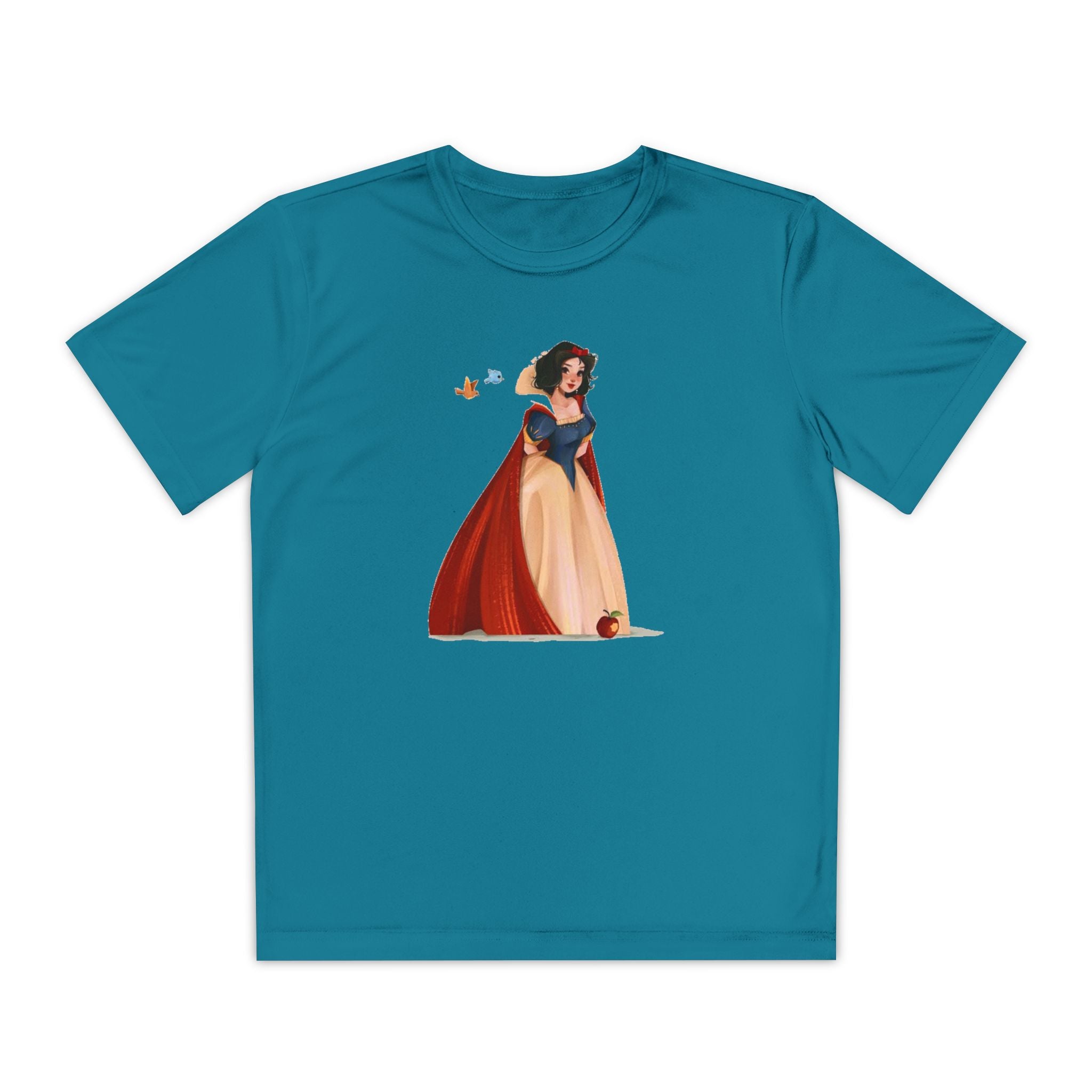 Snow White Youth T-Shirt Sports Graphic Tee, Cool Athletic Shirt for Kids, Perfect for Sports Events, Team Spirit
