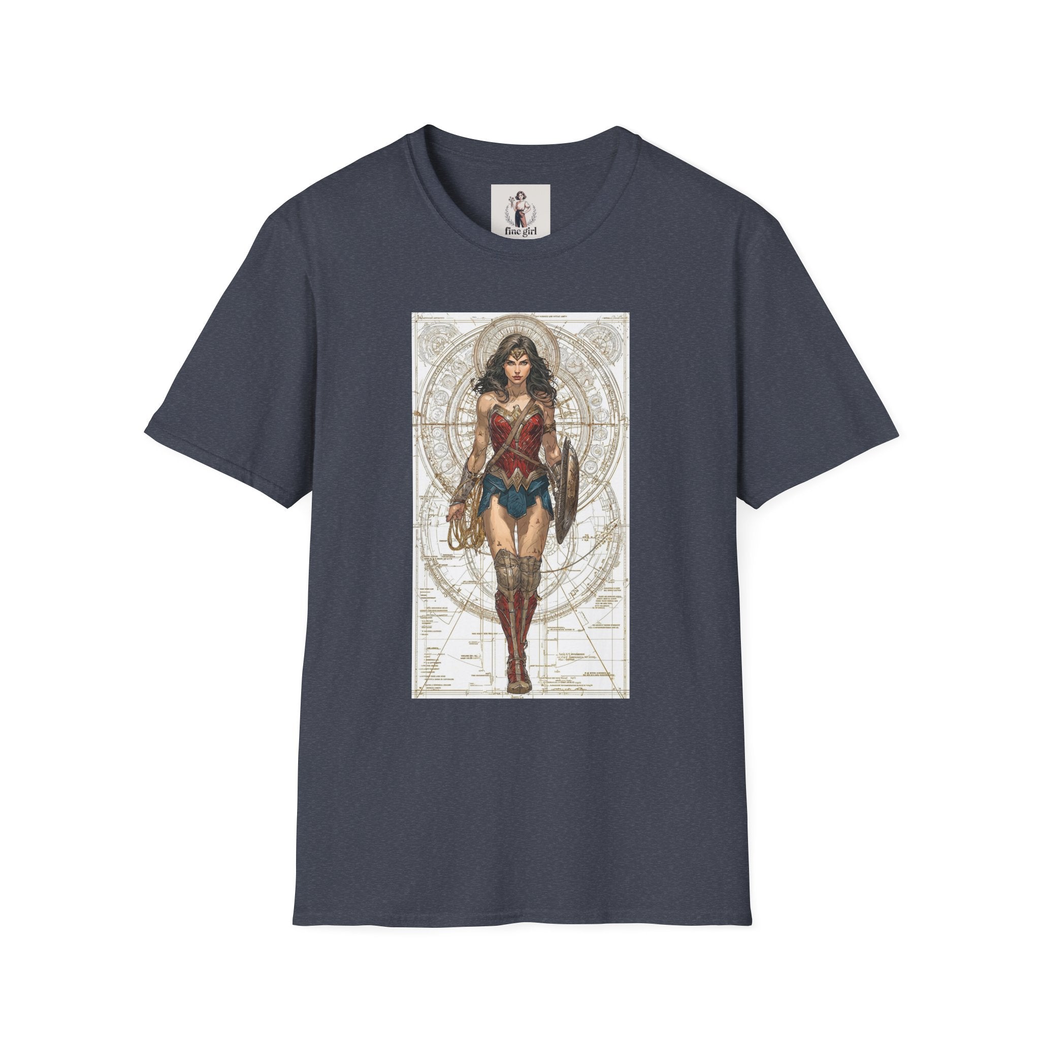 Wonder Woman Superhero Marvel Unisex Softstyle T-Shirt, Comic Book Tee, Geeky Clothing, Cosplay Costume Top
