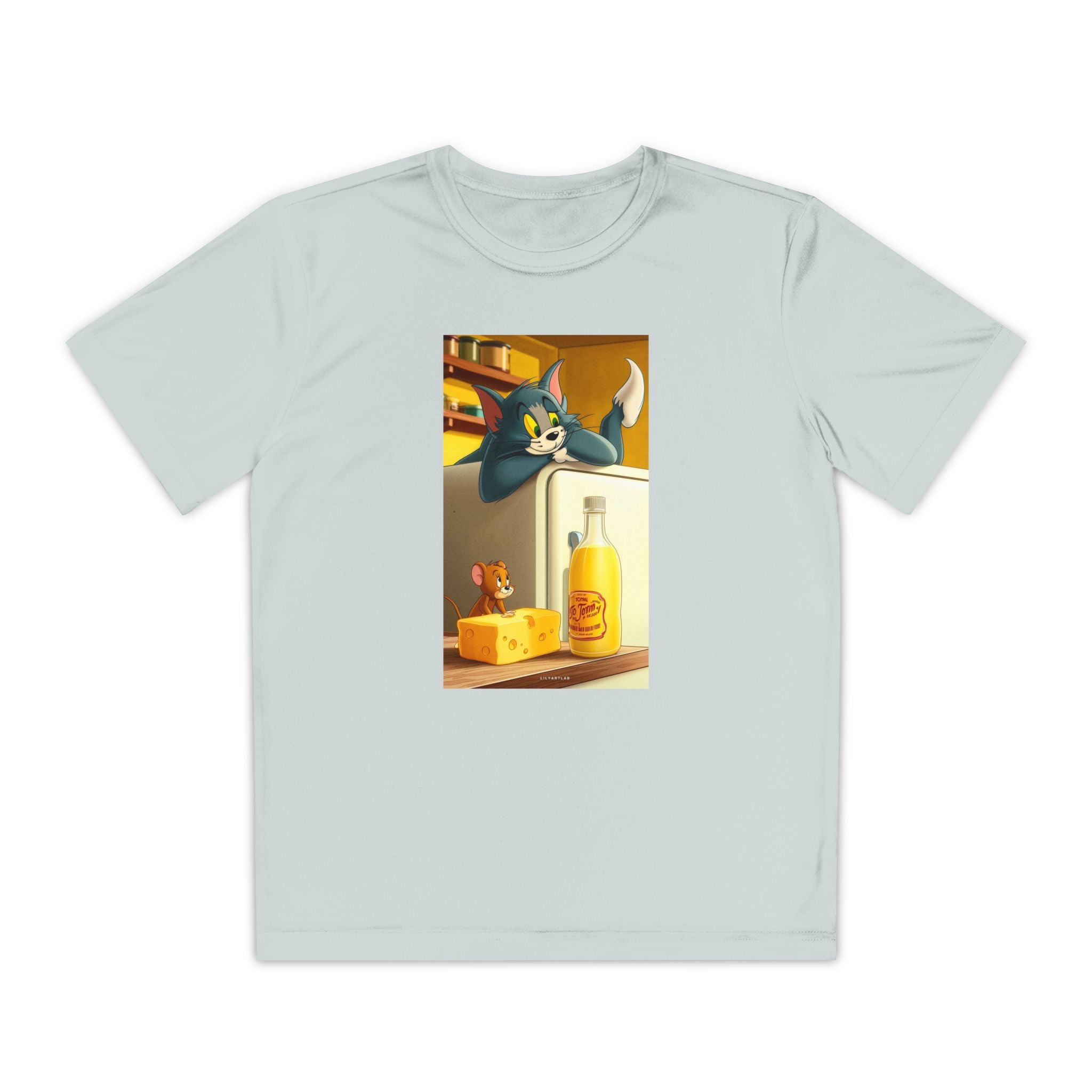 Youth Competitor Tee with Tom And Jerry design, Cartoon Graphic Kid's T-Shirt, Kids Tee, Children's Clothing, Funny Tee for Boys and Girls