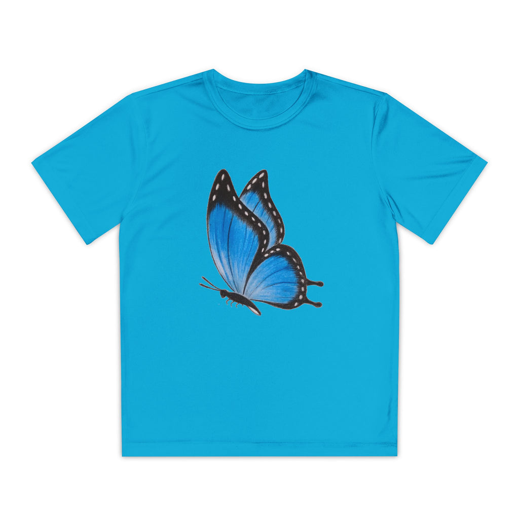 Butterffy Youth T-Shirt Sports Graphic Tee, Cool Athletic Shirt for Kids, Perfect for Sports Events, Team Spirit