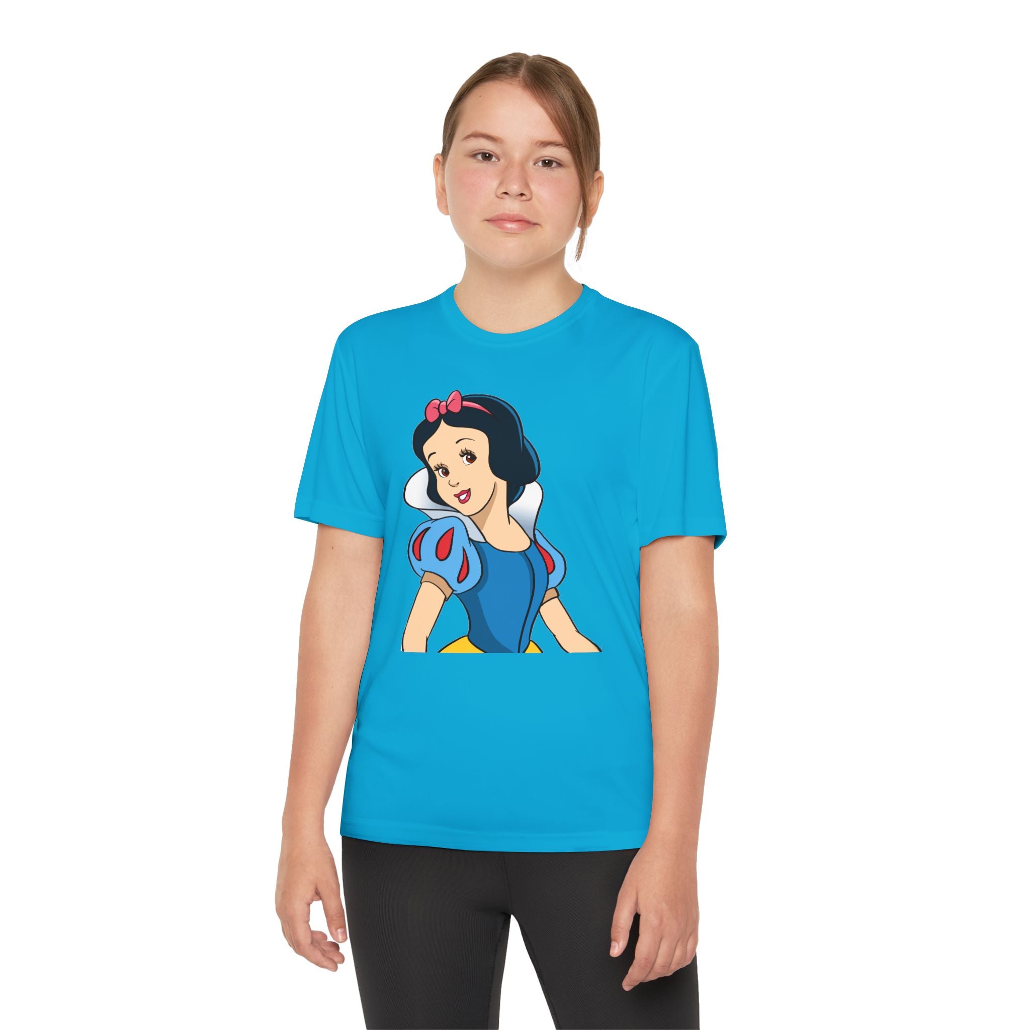 Snow White Youth T-Shirt Sports Graphic Tee, Cool Athletic Shirt for Kids, Perfect for Sports Events, Team Spirit