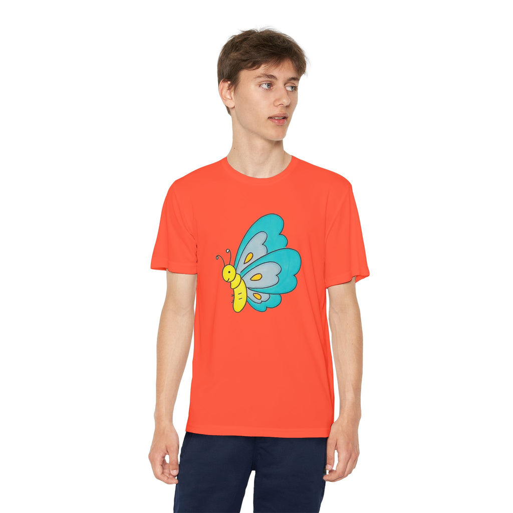 Butterffy Youth T-Shirt Sports Graphic Tee, Cool Athletic Shirt for Kids, Perfect for Sports Events, Team Spirit