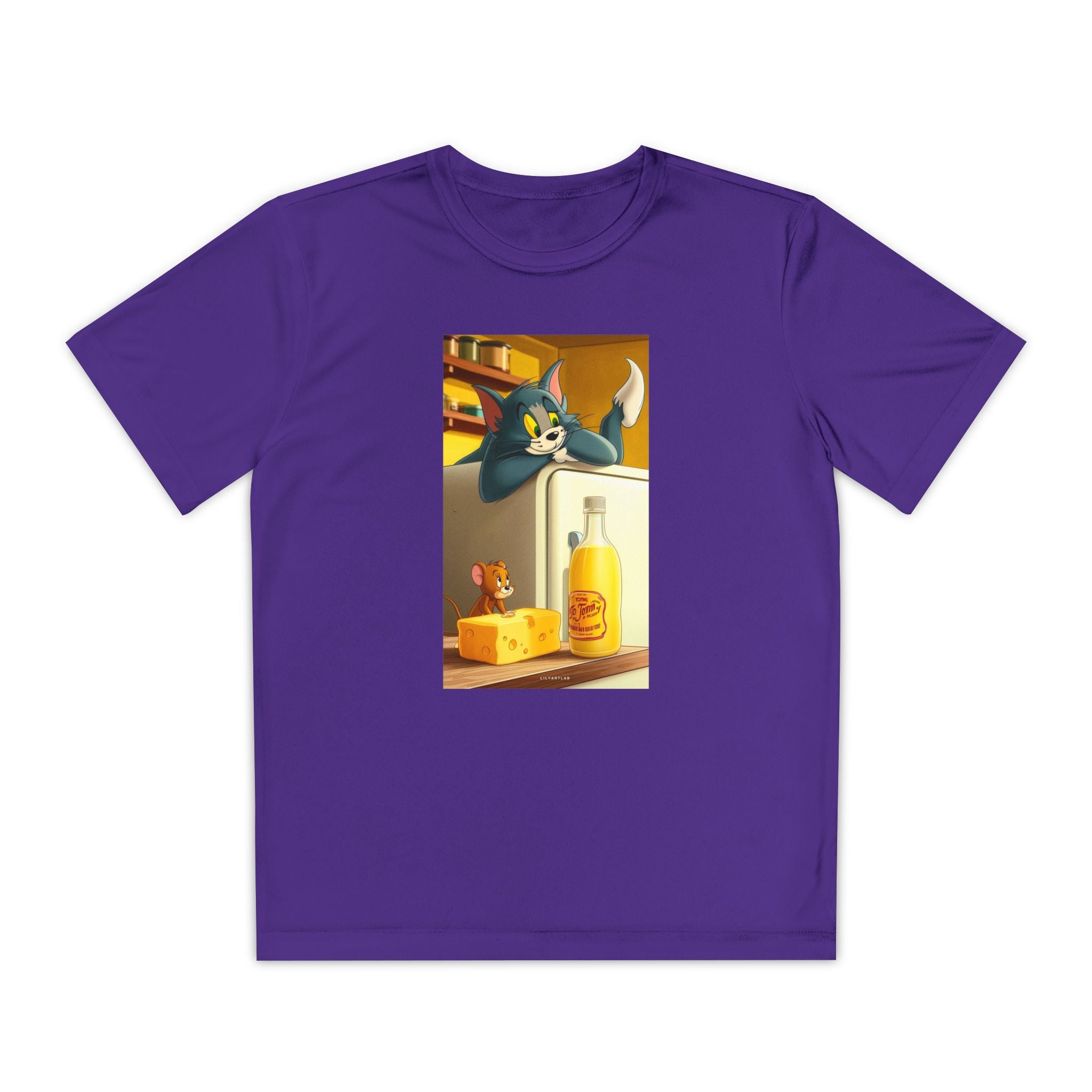 Youth Competitor Tee with Tom And Jerry design, Cartoon Graphic Kid's T-Shirt, Kids Tee, Children's Clothing, Funny Tee for Boys and Girls