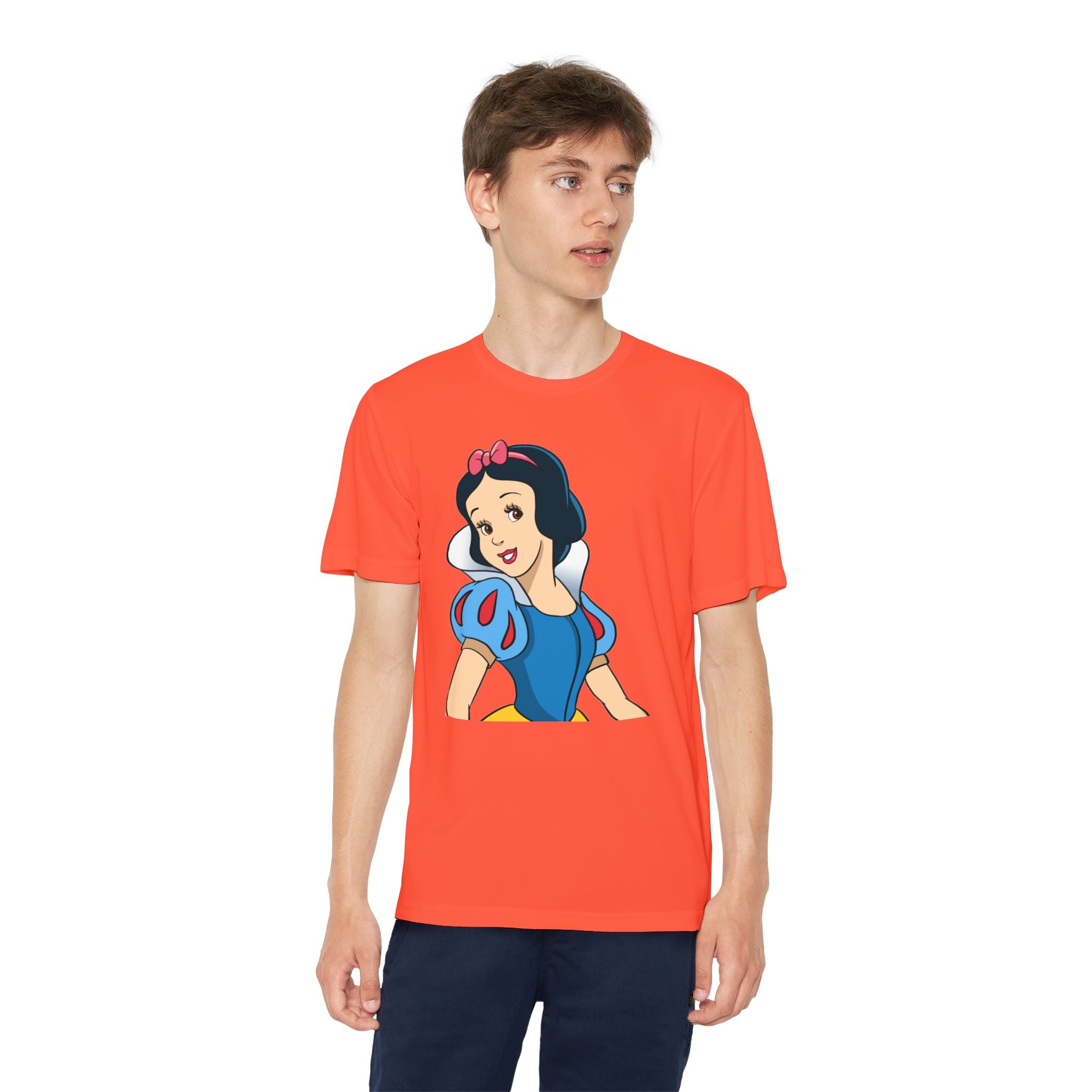 Snow White Youth T-Shirt Sports Graphic Tee, Cool Athletic Shirt for Kids, Perfect for Sports Events, Team Spirit