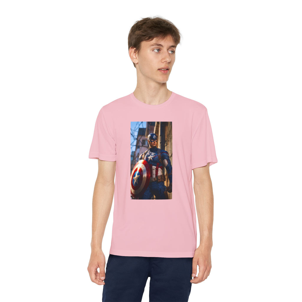 Captain America Superhero Marvel Patriotic, Kids Graphic T-Shirt, Boys Hero Top, Girls Comic Book Clothing, Birthday