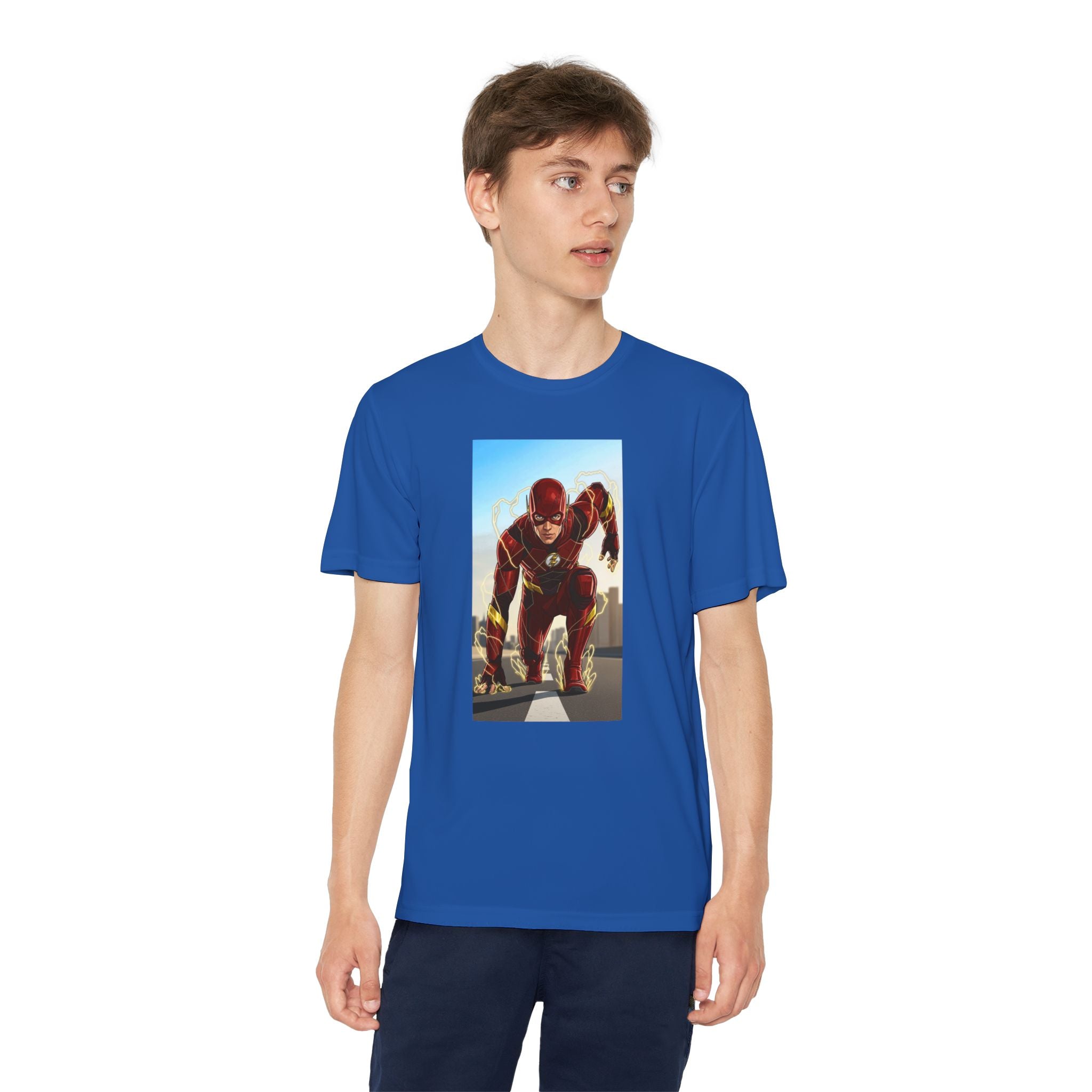 The Flash Superhero Marvel Youth T-Shirt, Kid's Superhero Tee, Children's Graphic Shirt, Comic Book Character Top, Kids Costume Apparel