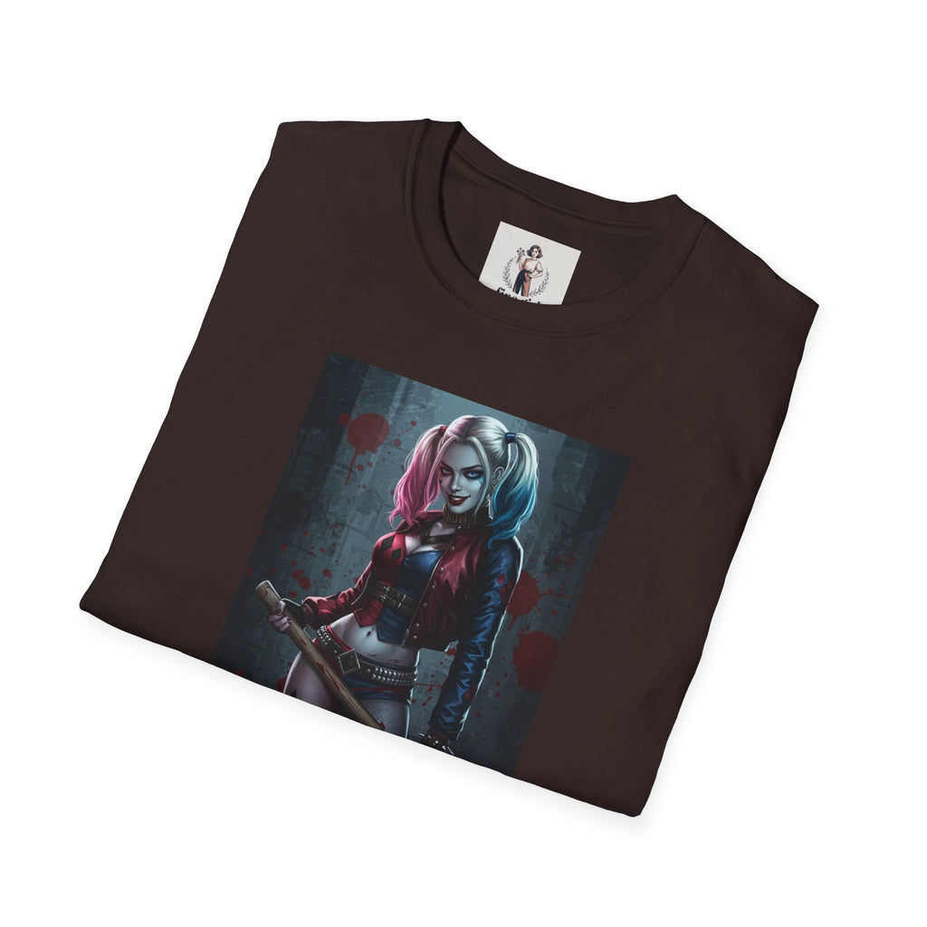 Haily Quinn Superhero Marvel Unisex Softstyle T-Shirt, Comic Book Tee, Graphic Novel Shirt, Geeky Clothing, Cosplay Costume Top