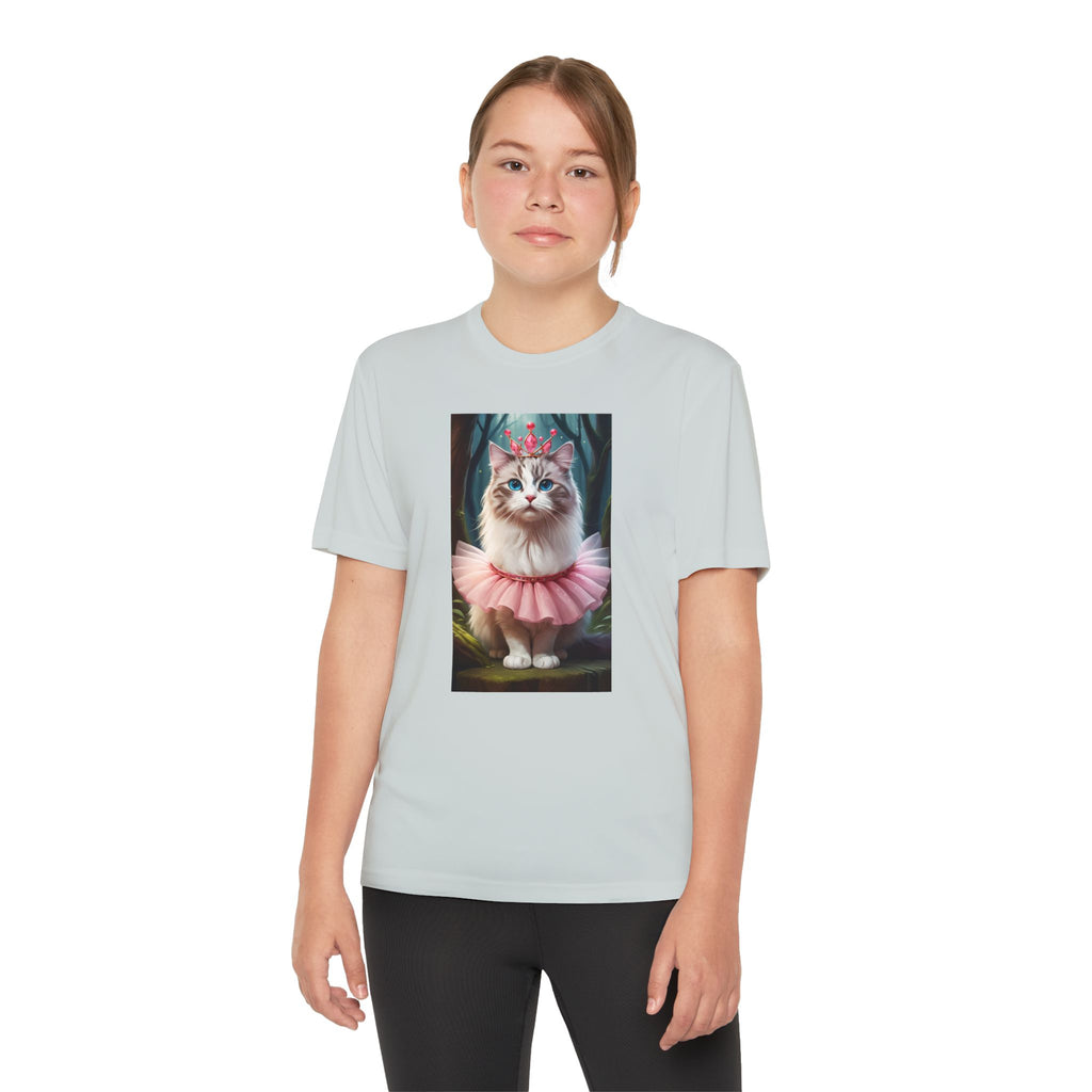 Graphic Tee, Cute Cartoon Kitten, Kids Animal Lover Shirt, Kitty Princess Design, Youth Tee for Girls and Boys, Funny Cat Shirt, Gift for
