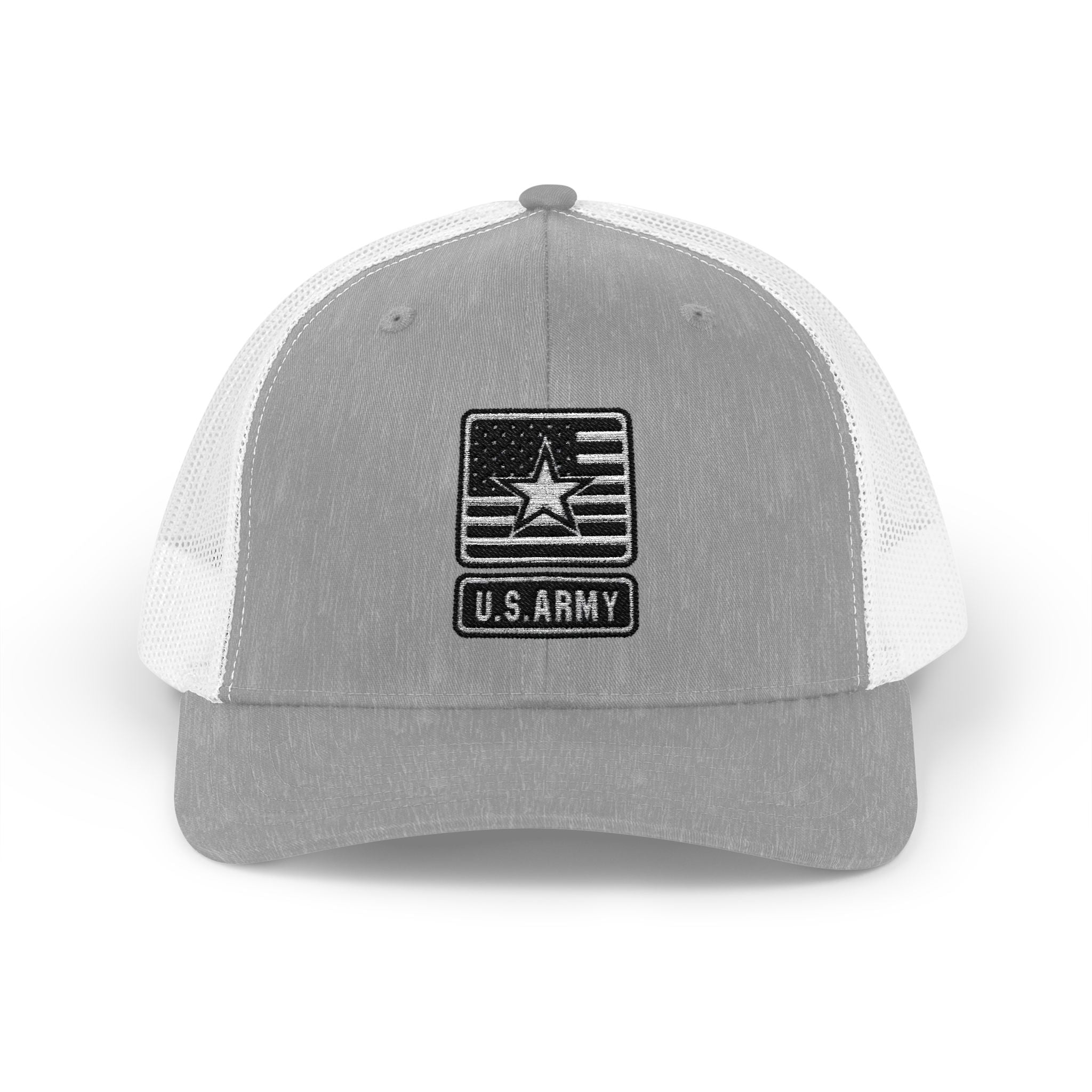 US Army Snapback Trucker Cap with Thin Red Line Design, Ideal for First Responders, Supportive Gifts, Memorials, Everyday Wear