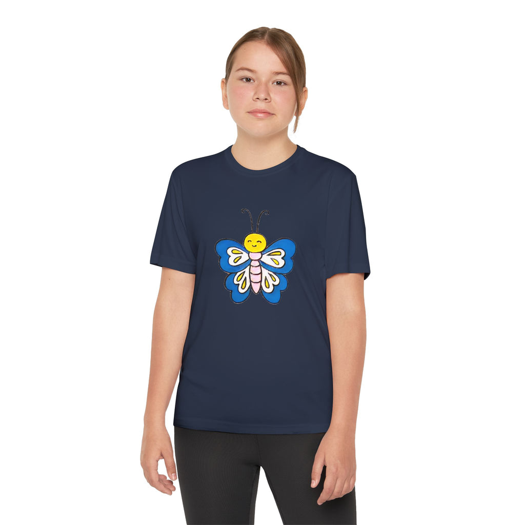 Butterffy Youth T-Shirt Sports Graphic Tee, Cool Athletic Shirt for Kids, Perfect for Sports Events, Team Spirit