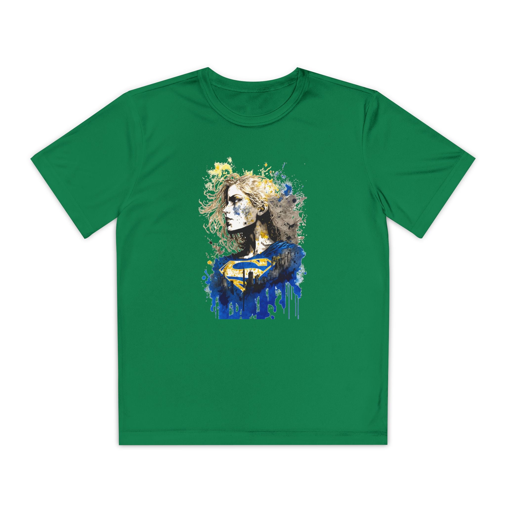 Superhero Youth T-Shirt Sports Graphic Tee, Cool Athletic Shirt for Kids