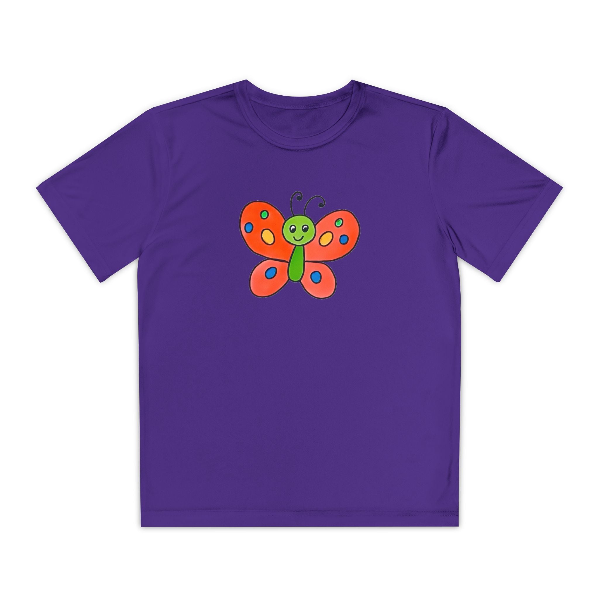 Butterffy Youth T-Shirt Sports Graphic Tee, Cool Athletic Shirt for Kids, Perfect for Sports Events, Team Spirit