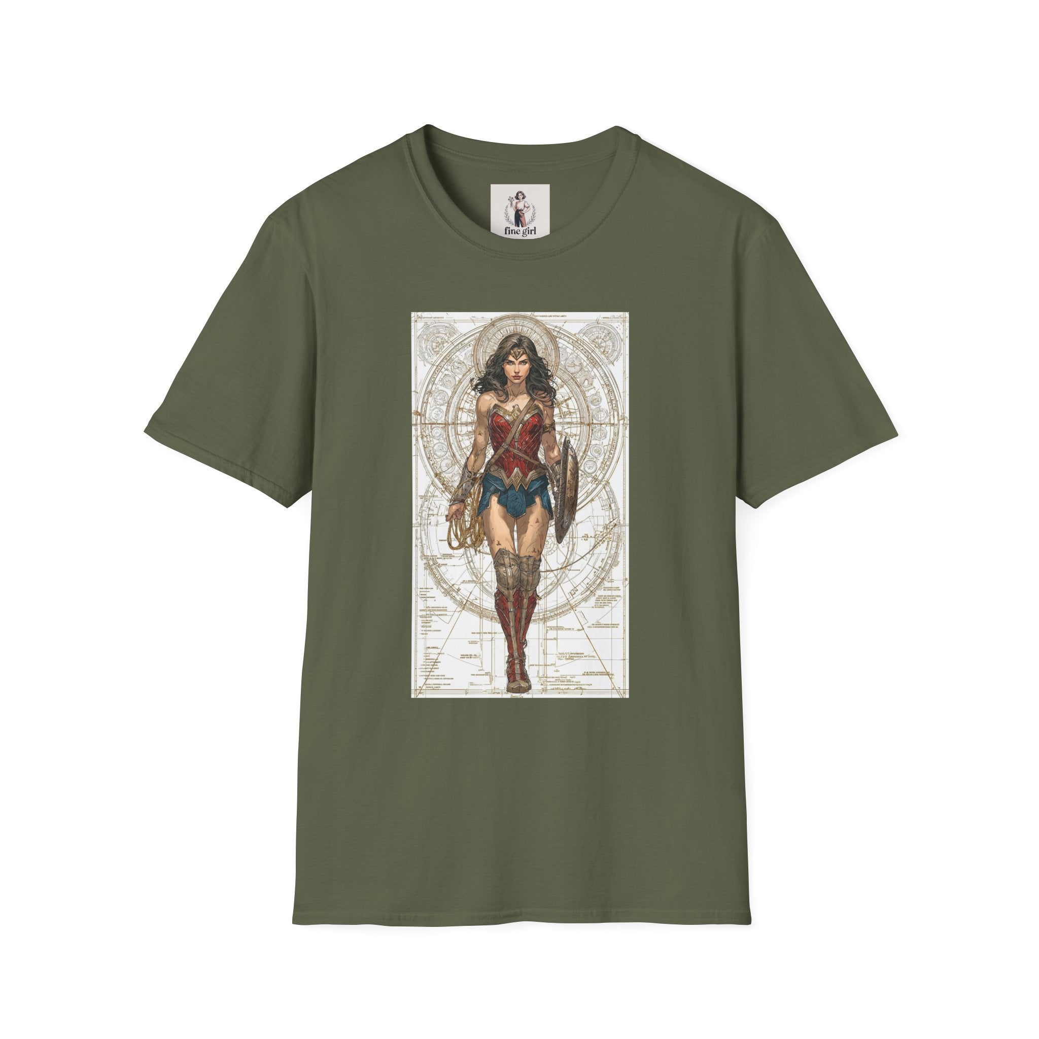 Wonder Woman Superhero Marvel Unisex Softstyle T-Shirt, Comic Book Tee, Geeky Clothing, Cosplay Costume Top