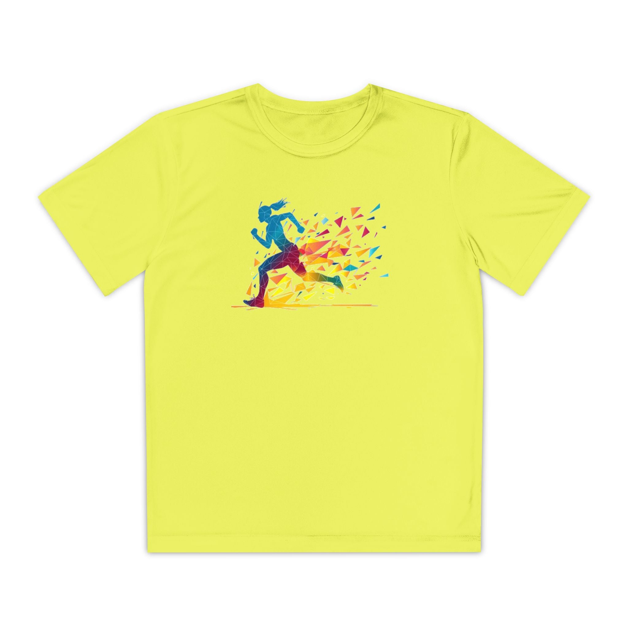 Running Youth T-Shirt Sports Graphic Tee, Cool Athletic Shirt for Kids, Perfect for Sports Events, Team Spirit