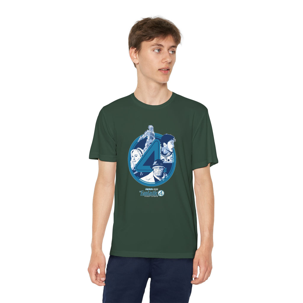 Fantastic 4 Youth T-Shirt Sports Graphic Tee, Cool Athletic Shirt for Kids, Perfect for Sports Events, Team Spirit