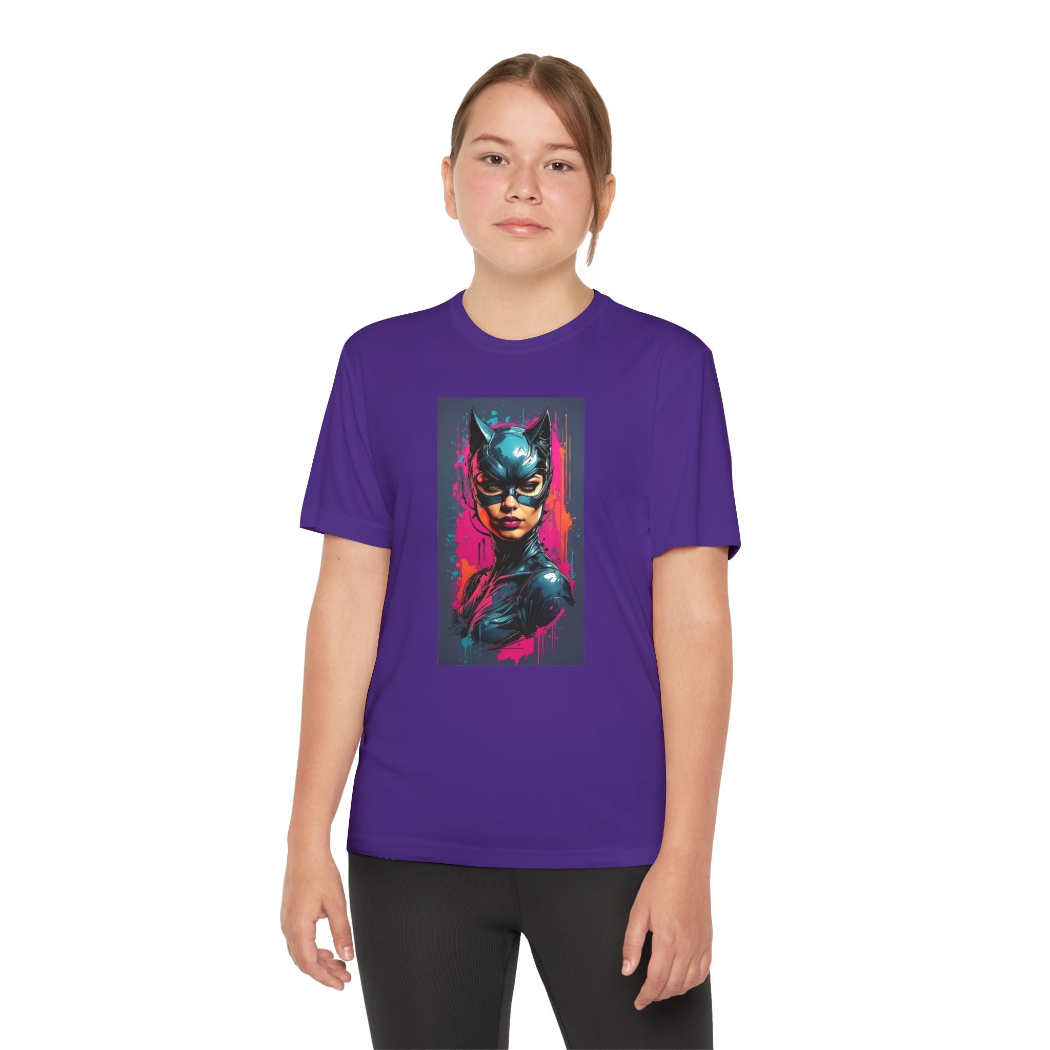 Superhero Youth T-Shirt Sports Graphic Tee, Cool Athletic Shirt for Kids