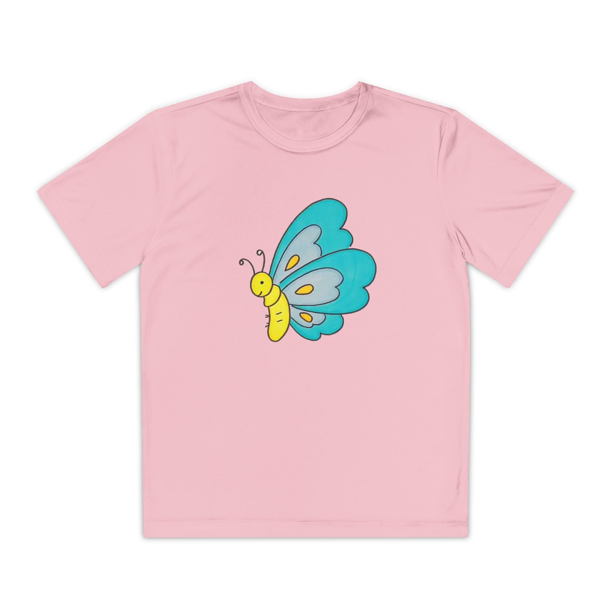 Butterffy Youth T-Shirt Sports Graphic Tee, Cool Athletic Shirt for Kids, Perfect for Sports Events, Team Spirit
