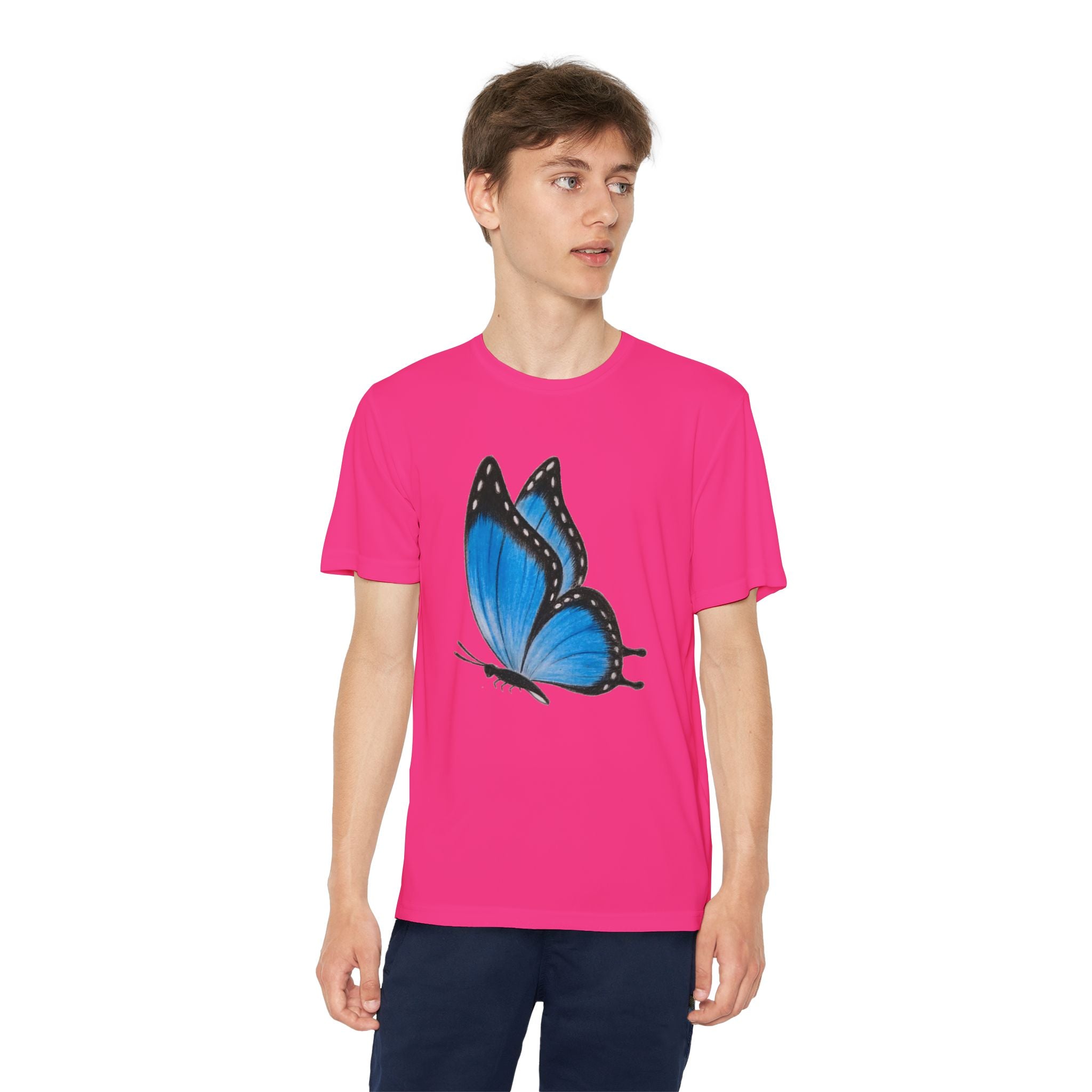 Butterffy Youth T-Shirt Sports Graphic Tee, Cool Athletic Shirt for Kids, Perfect for Sports Events, Team Spirit