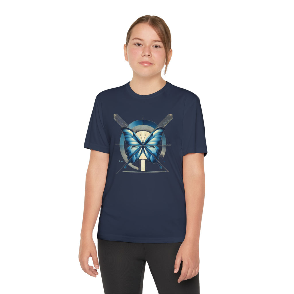 Butterffy Youth T-Shirt Sports Graphic Tee, Cool Athletic Shirt for Kids, Perfect for Sports Events, Team Spirit