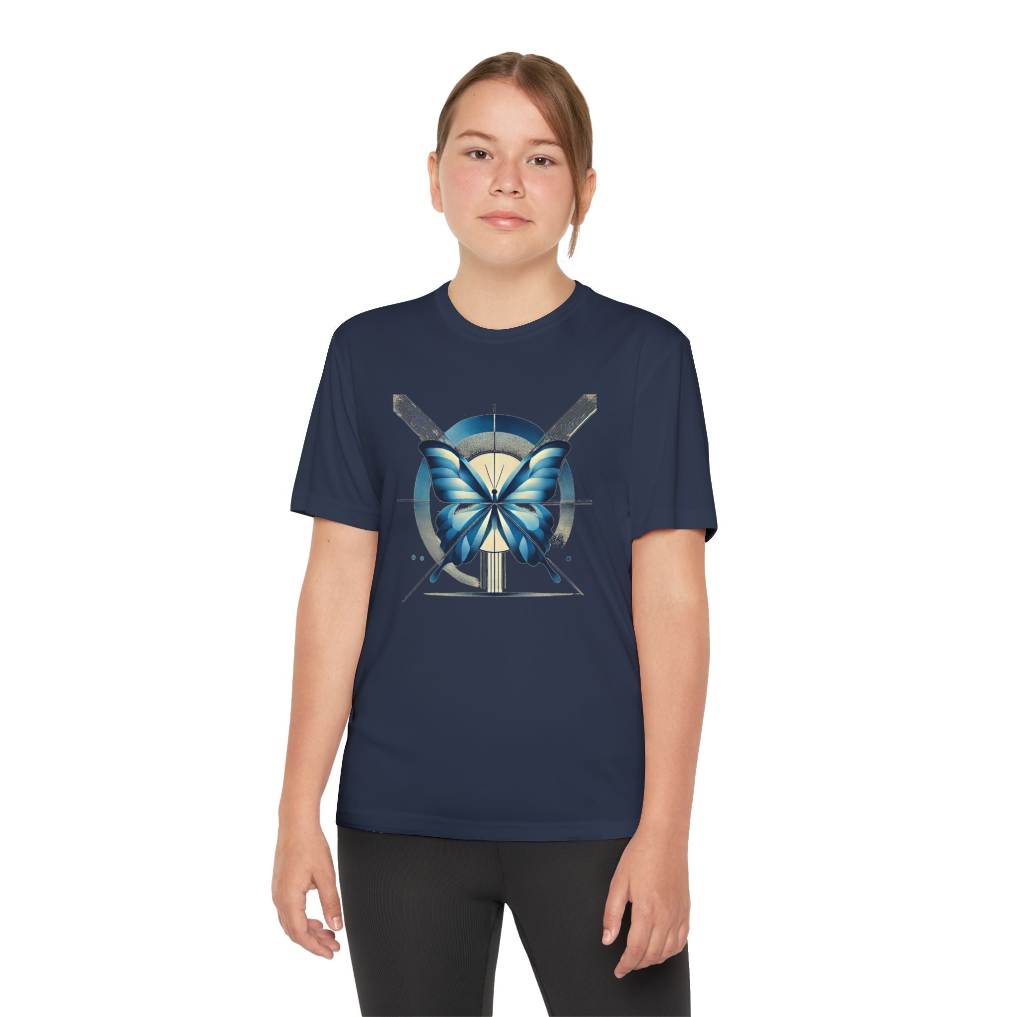 Butterffy Youth T-Shirt Sports Graphic Tee, Cool Athletic Shirt for Kids, Perfect for Sports Events, Team Spirit