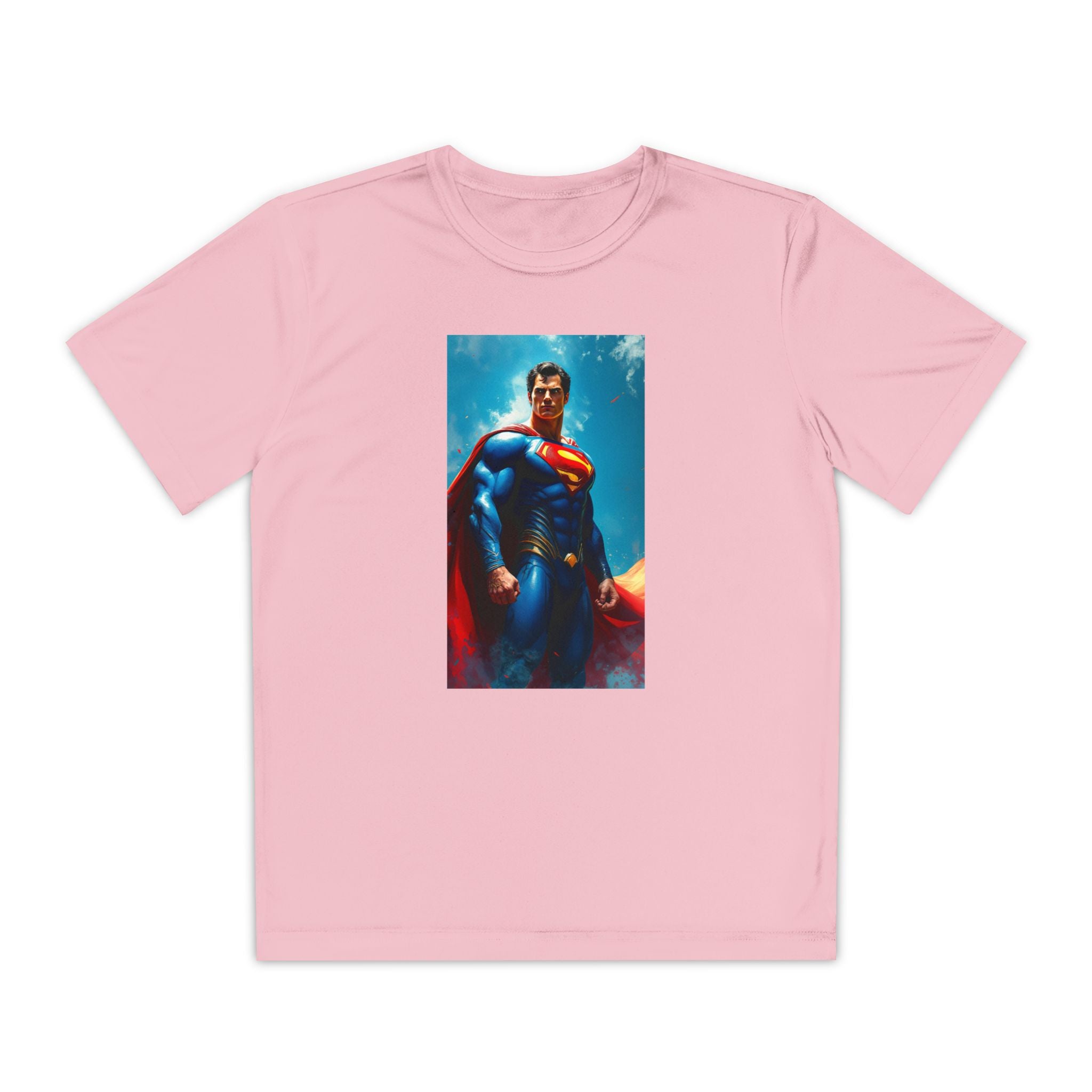 Superman Superhero Marvel T-Shirt, Youth Competitor Tee,  Kids Comic Book Hero Top, Children's Graphic Tee, Youth Super Power T-Shirt
