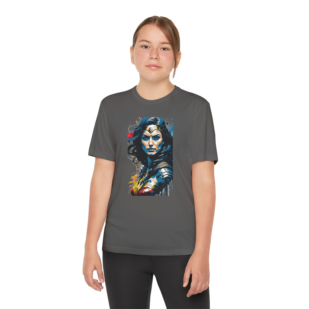 Superhero Youth T-Shirt Sports Graphic Tee, Cool Athletic Shirt for Kids
