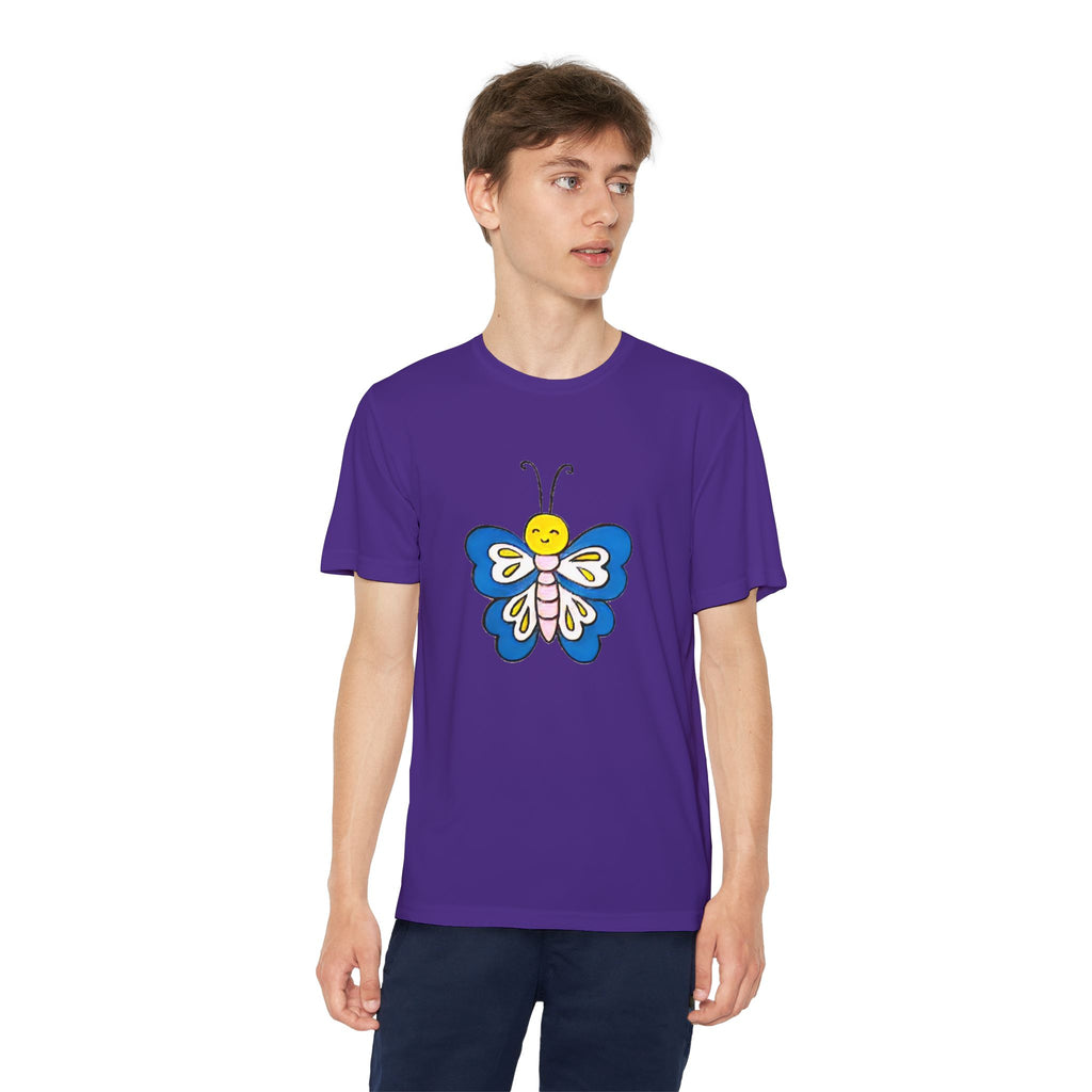 Butterffy Youth T-Shirt Sports Graphic Tee, Cool Athletic Shirt for Kids, Perfect for Sports Events, Team Spirit