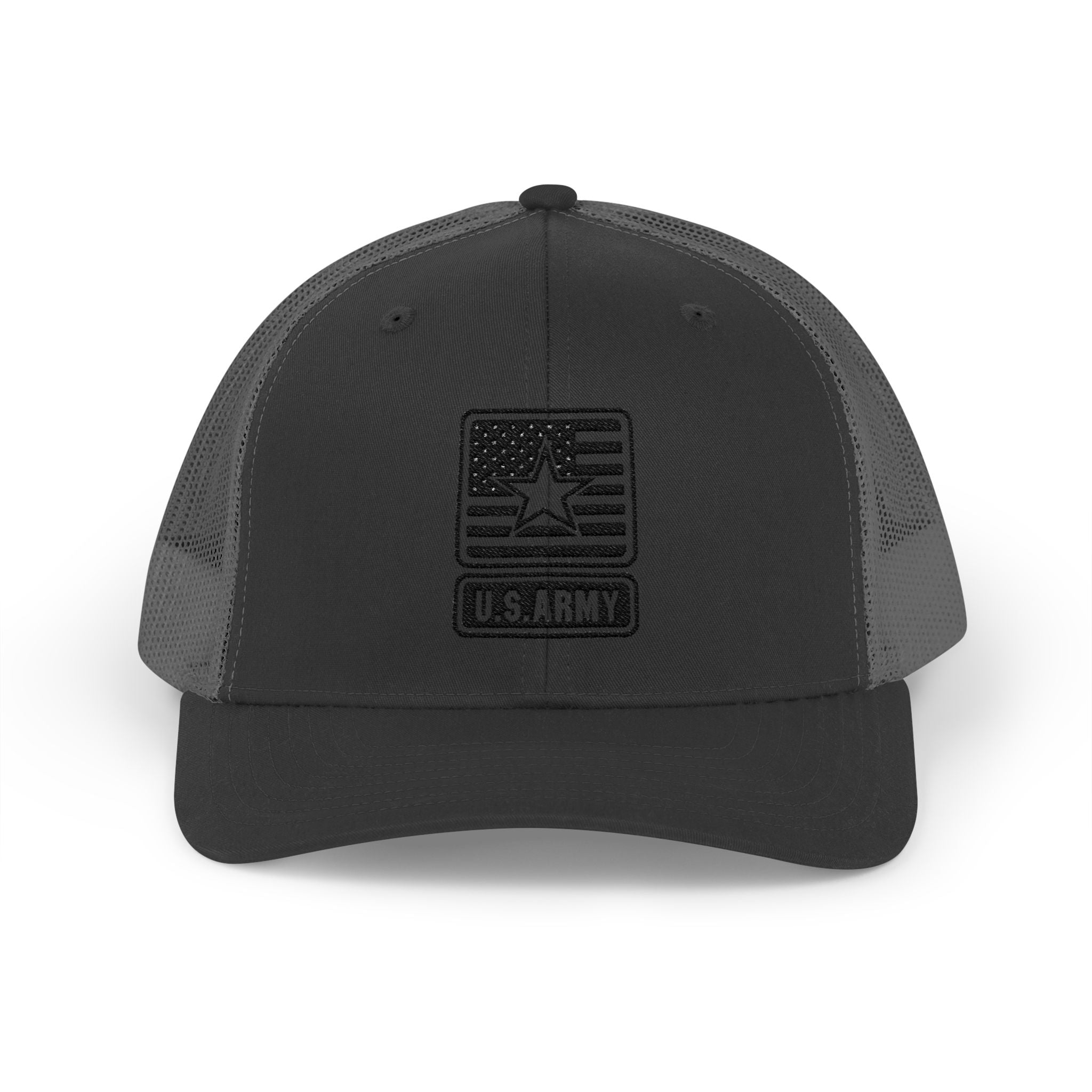 US Army Snapback Trucker Cap with Thin Red Line Design, Ideal for First Responders, Supportive Gifts, Memorials, Everyday Wear